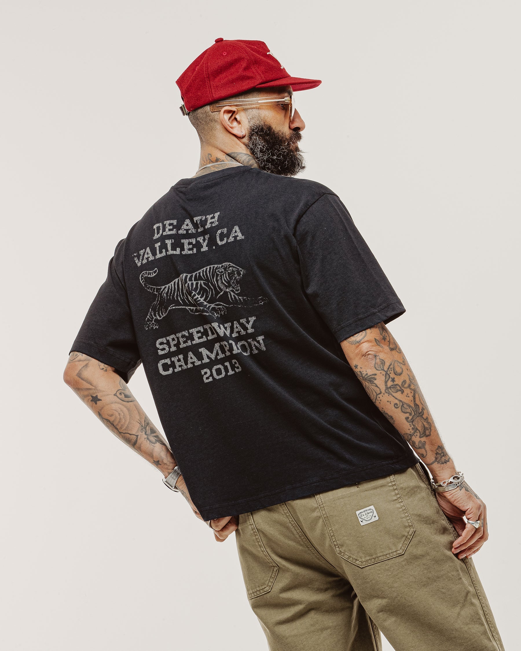 Speedway Champion Boxy T-shirt - Washed Black