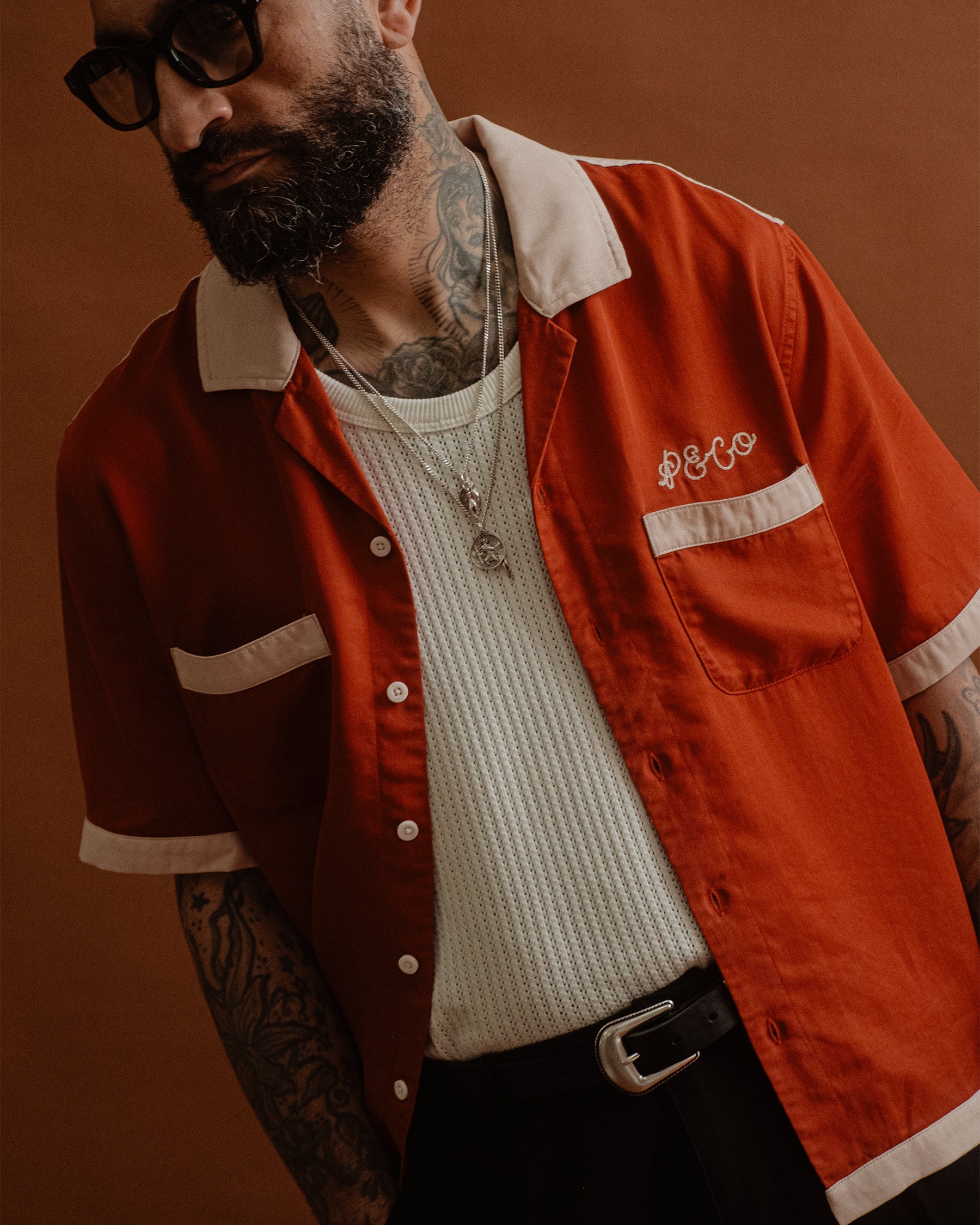 Lane Splitters Bowling Shirt - Vintage Red