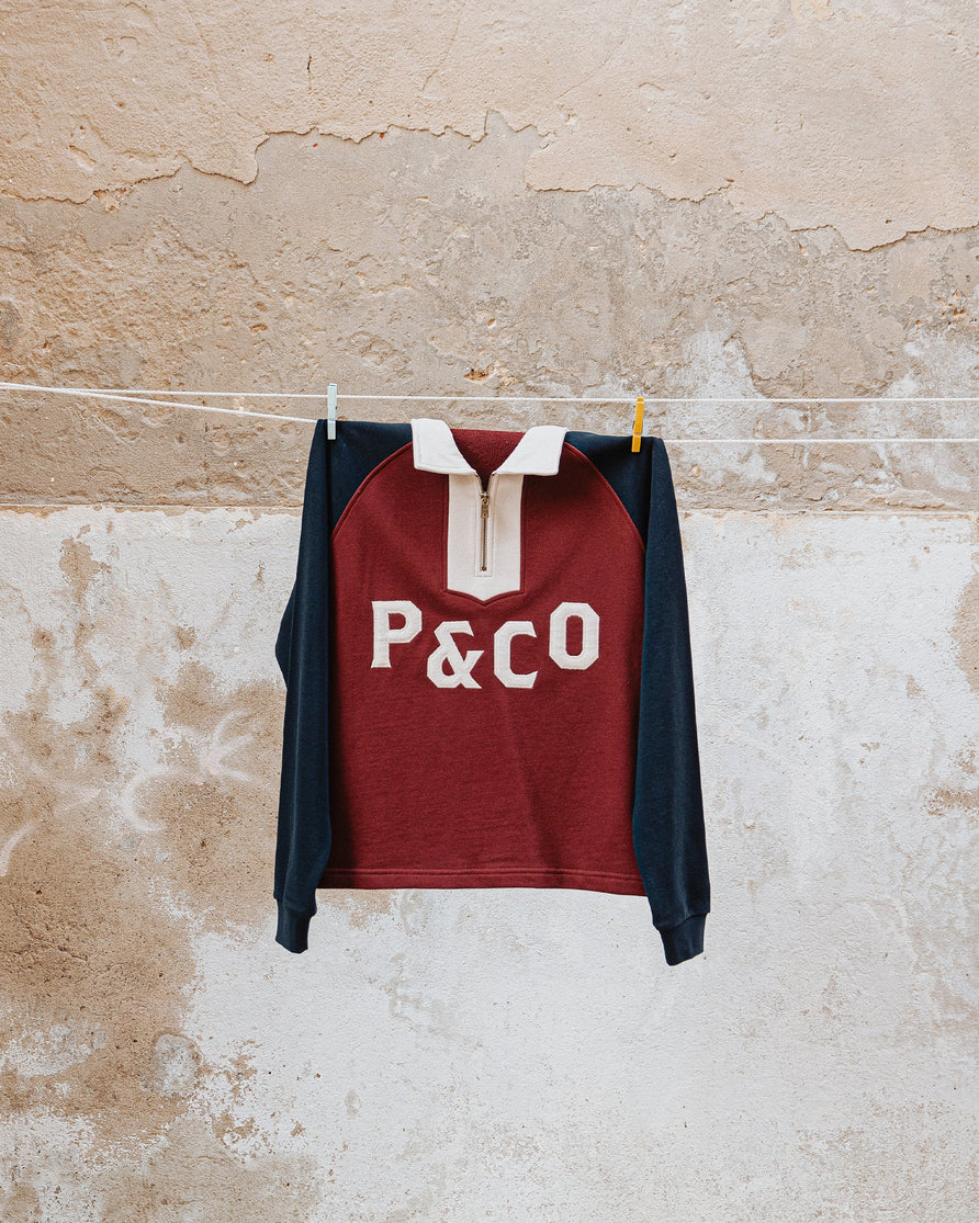 Track 1/4 Zip Jersey - Maroon & Navy