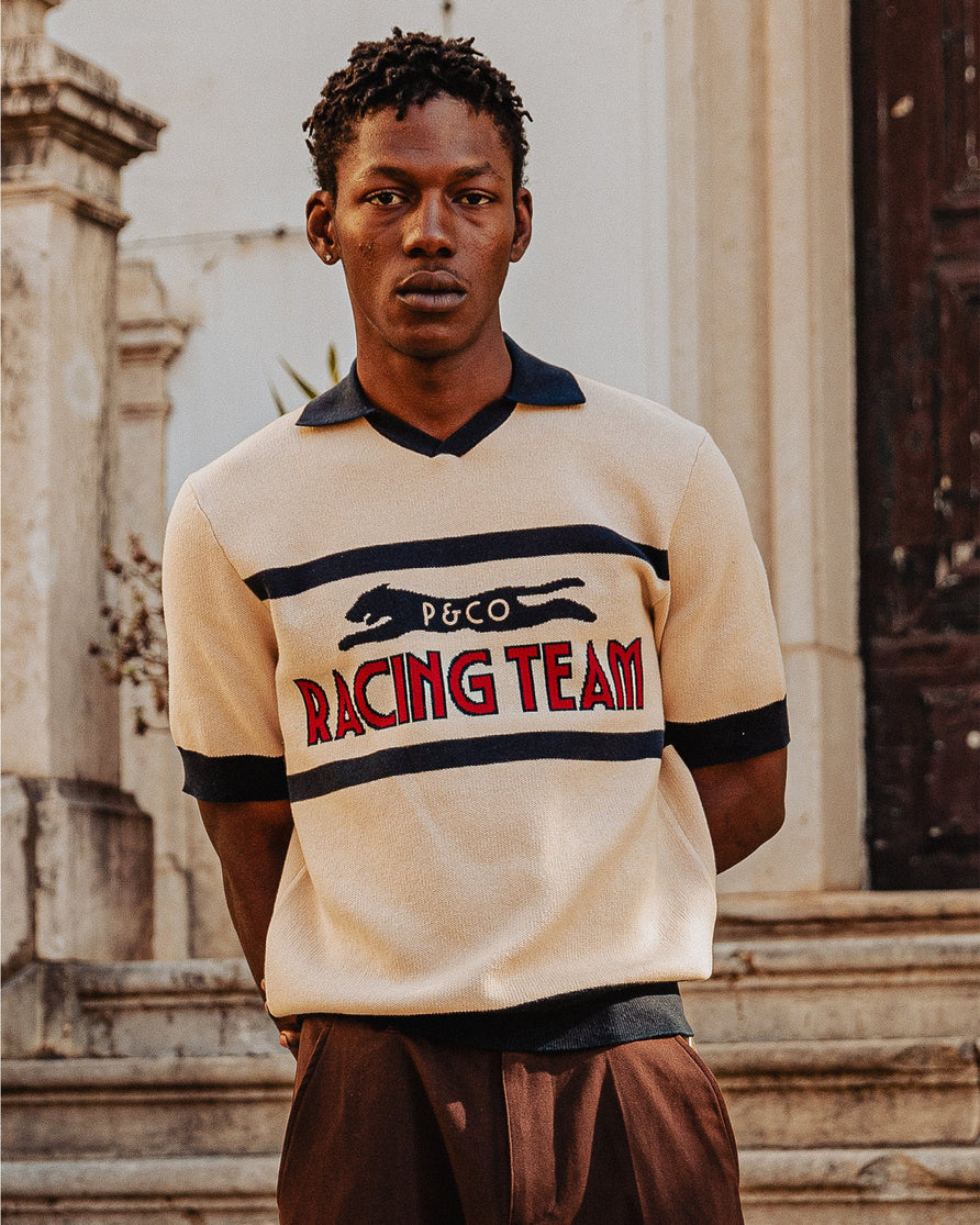 P&Co Racing Polo - Ecru