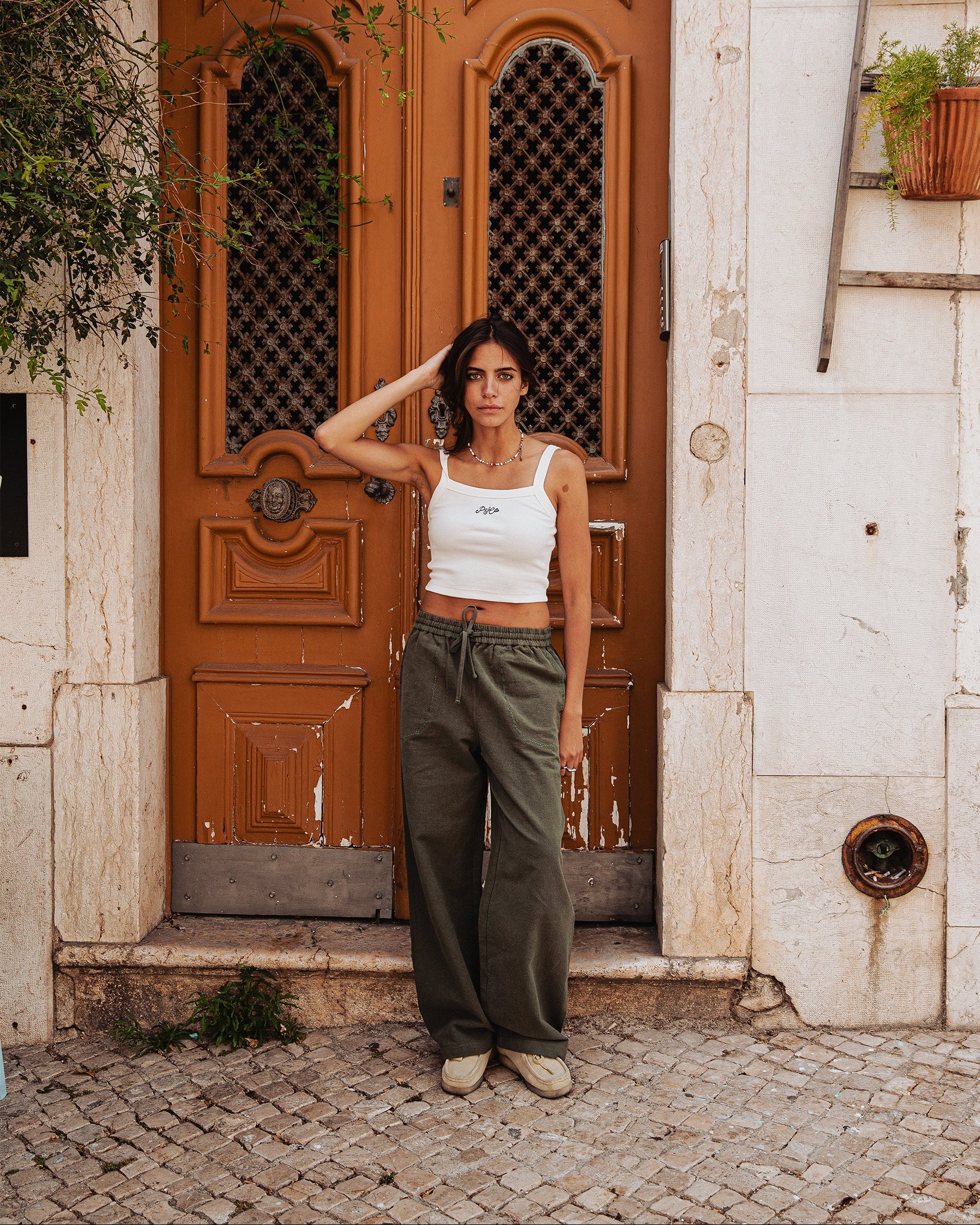 Olivia Drawstring Pant - Khaki