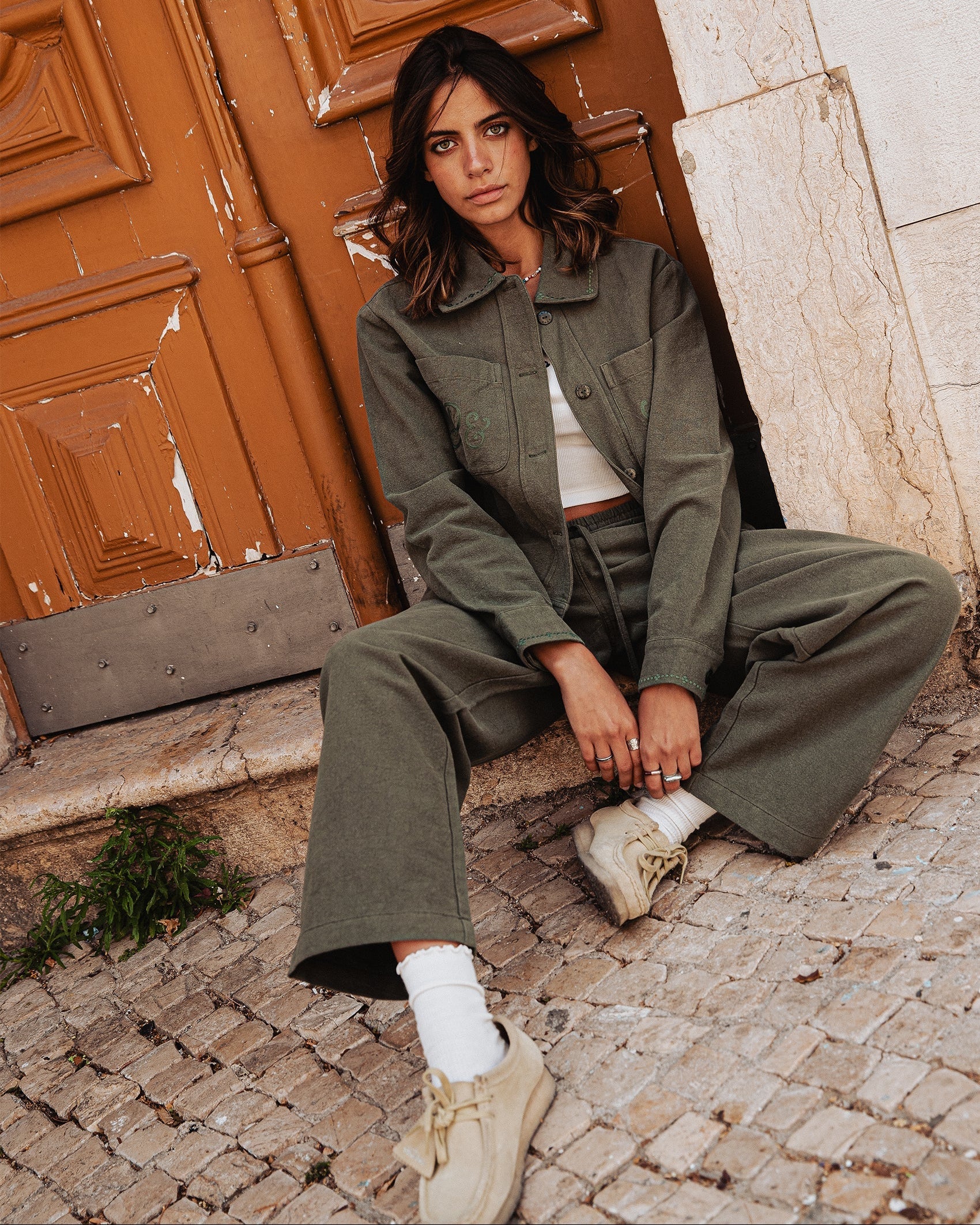 Olivia Drawstring Pant - Khaki