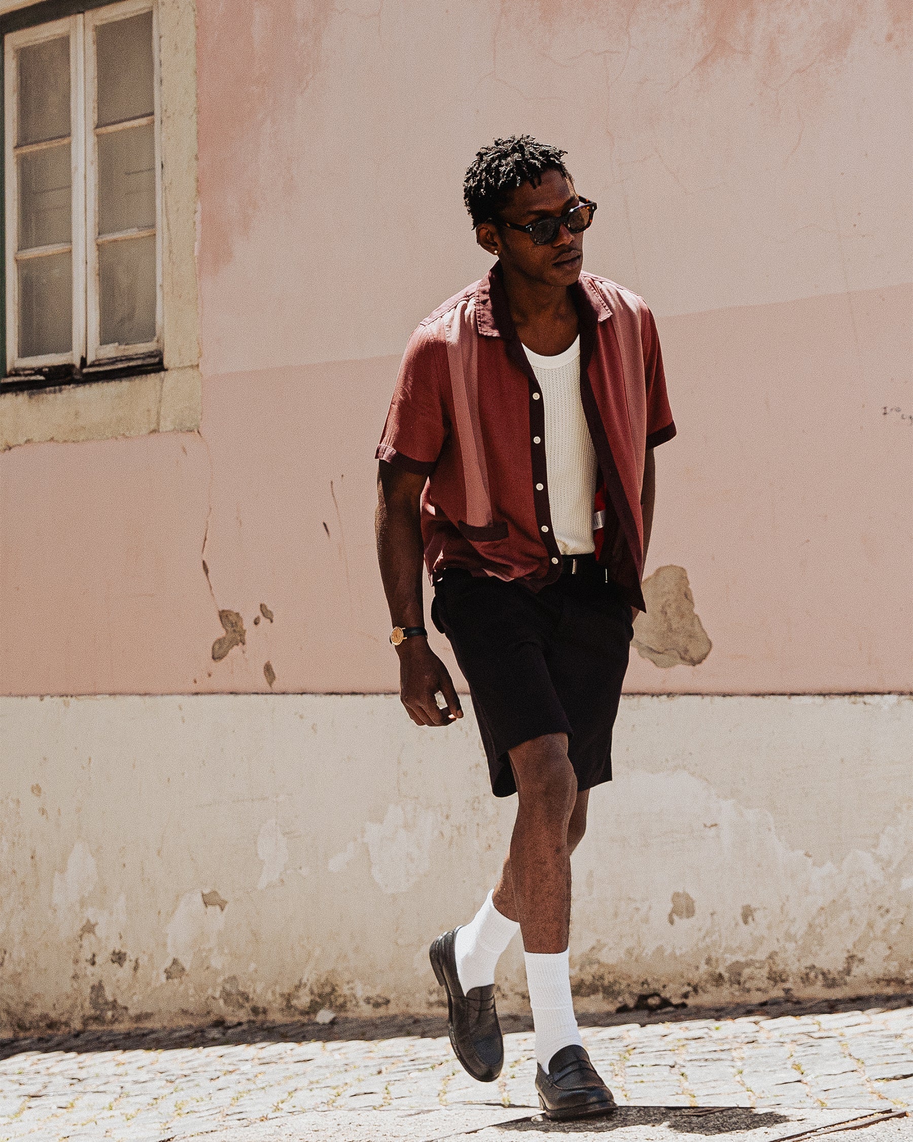 Diner Bowling Shirt - Maroon