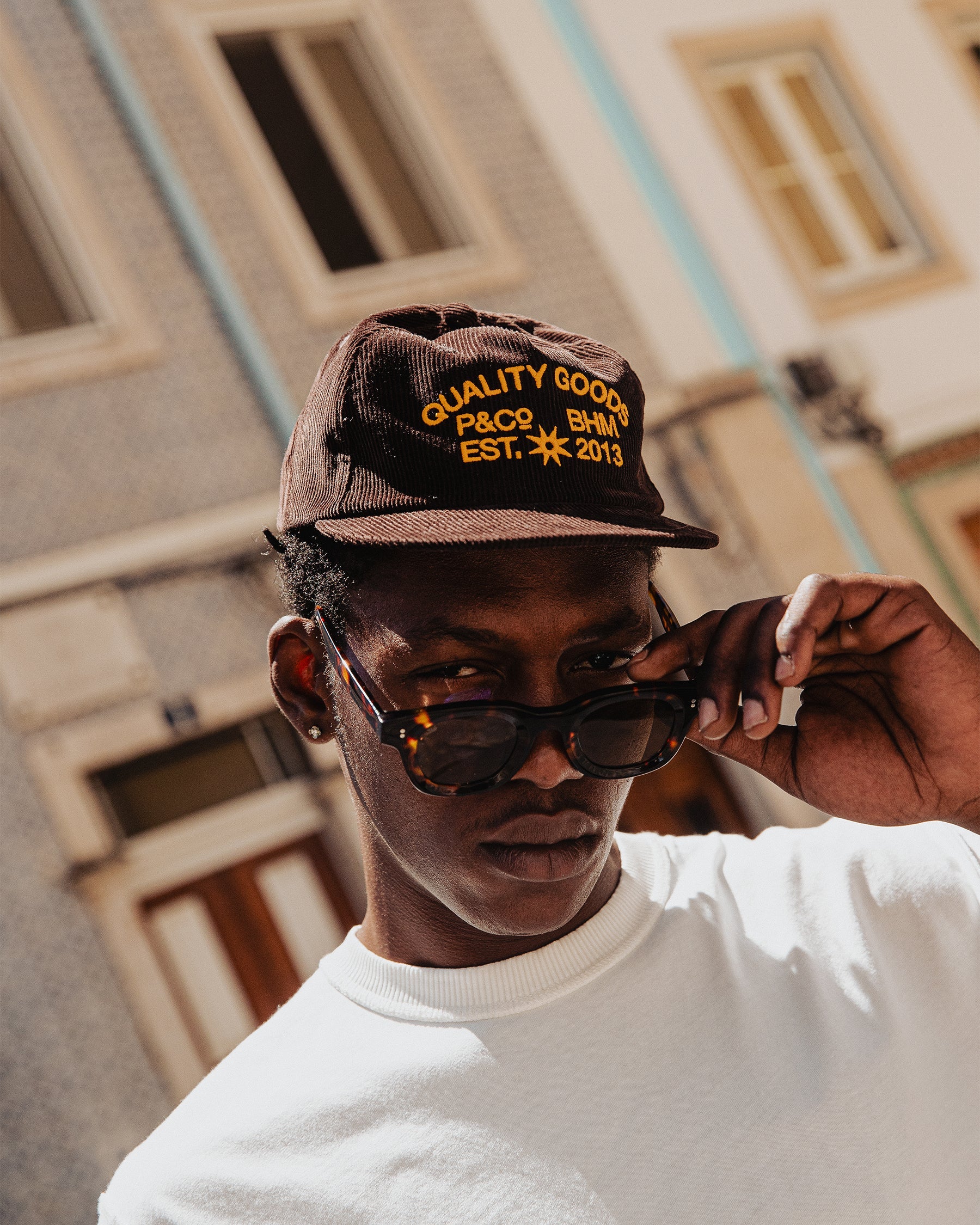 Quality Goods Cord 5 Panel Cap - Brown