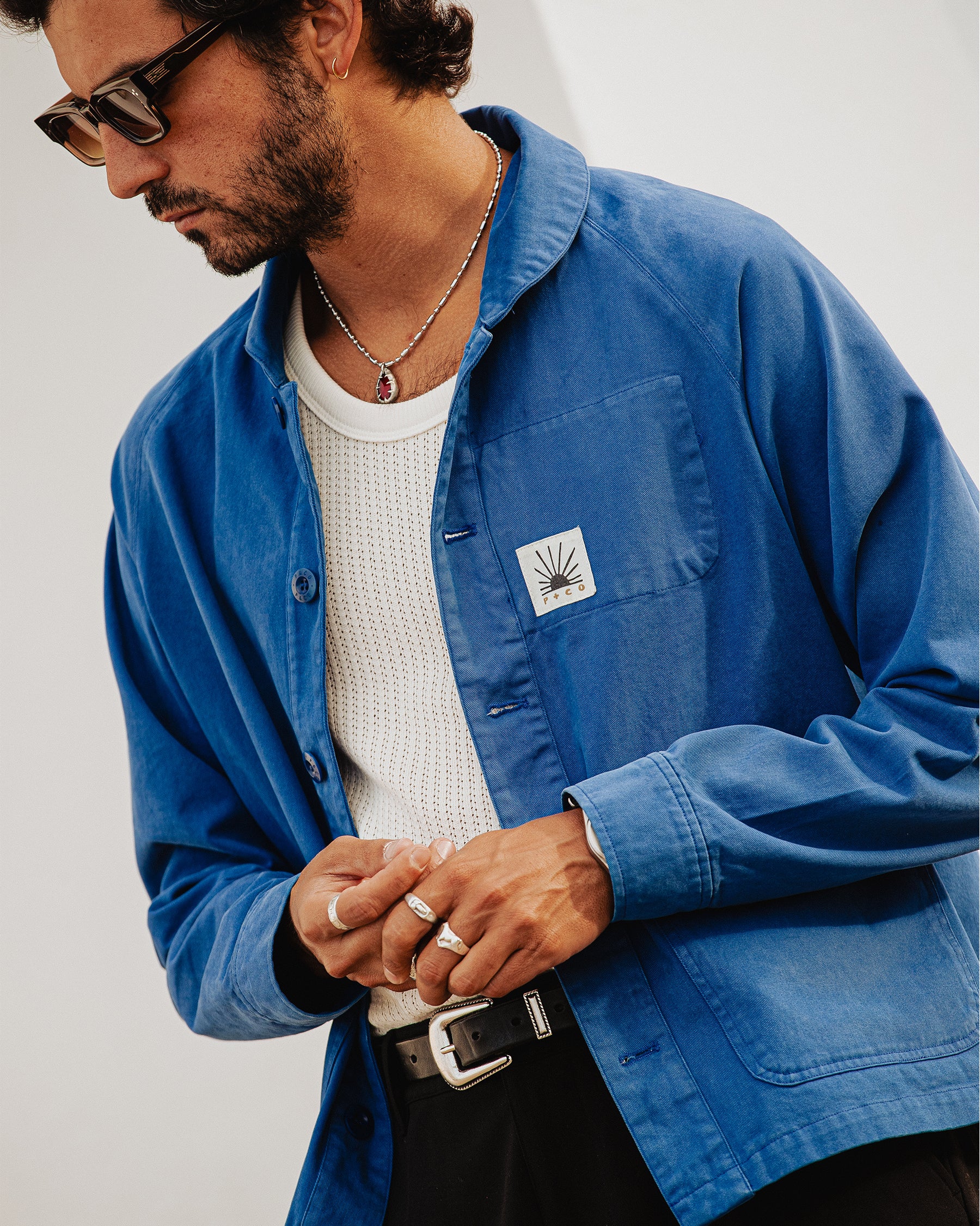 French Blue Vyse Chore Jacket | Men's Outerwear, Layering ‐ P&Co