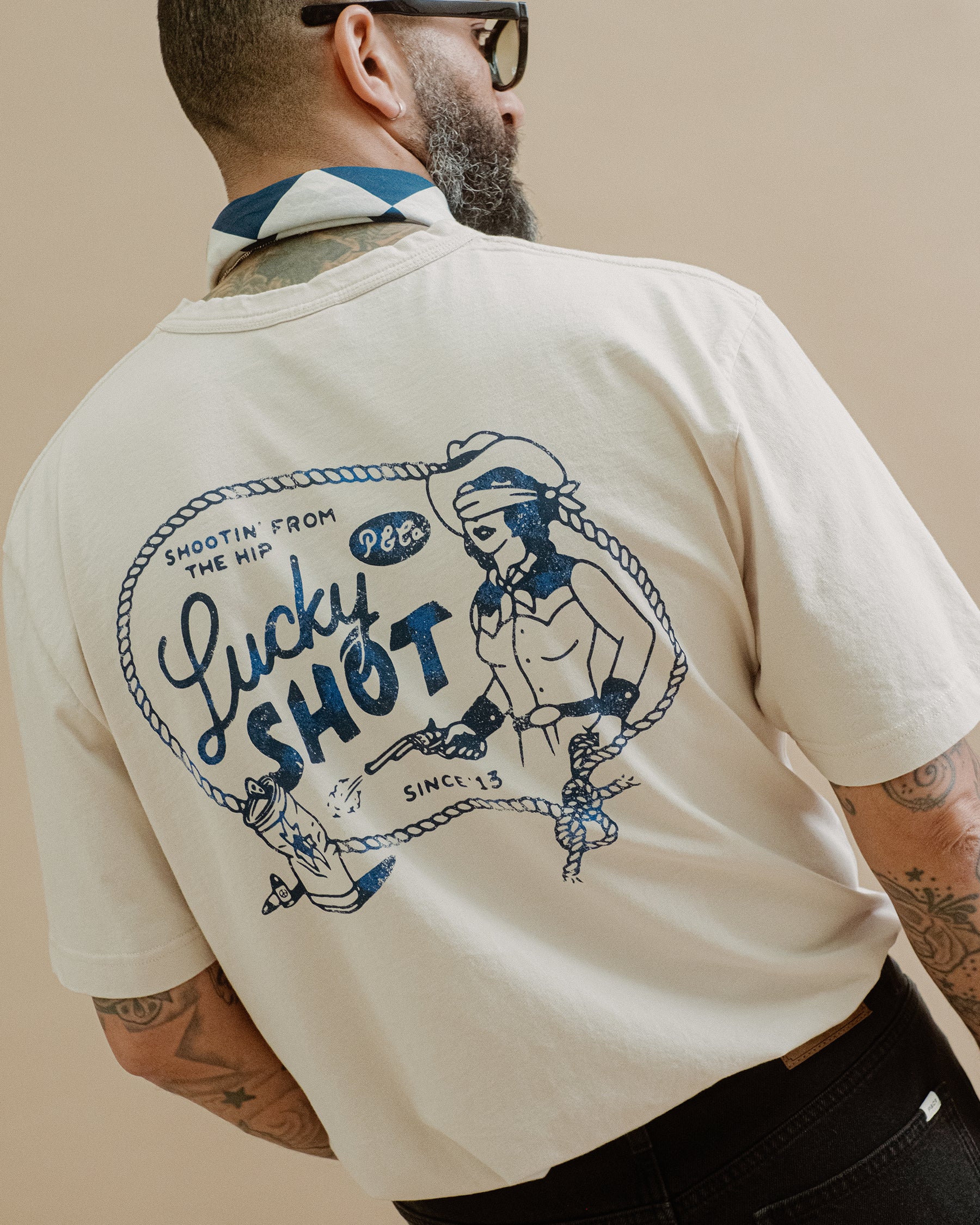 Lucky Shot T-Shirt - Bone