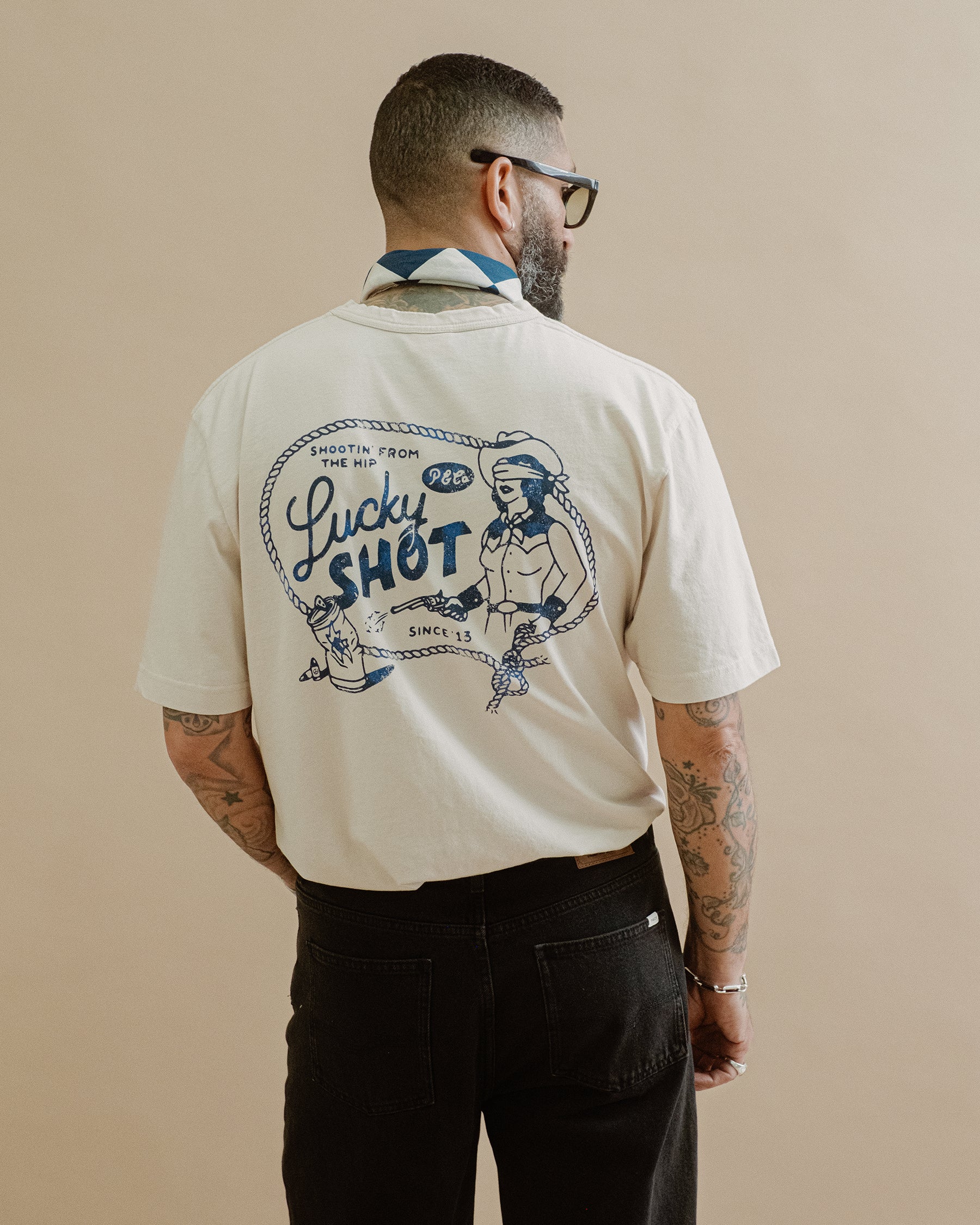 Lucky Shot T-Shirt - Bone