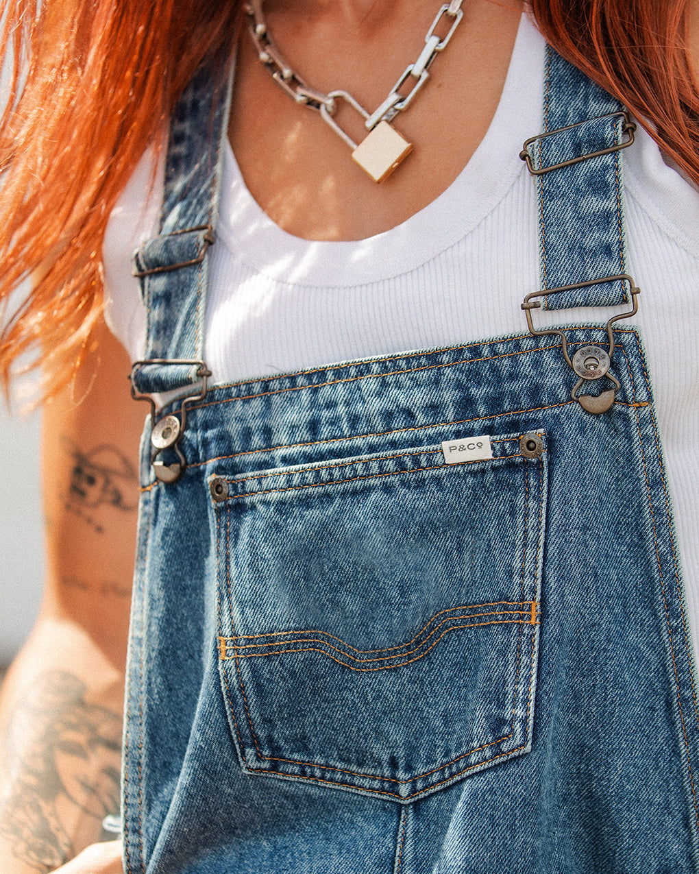 Dexy Dungarees - Washed Denim