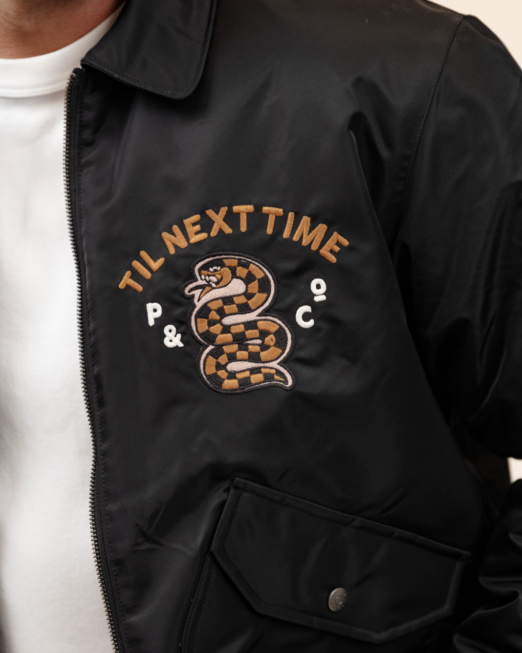 Til Next Time Bomber Jacket -  Black