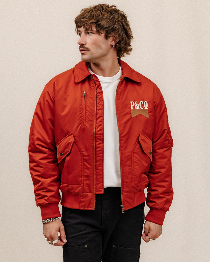 Bronco Bomber Jacket - Red