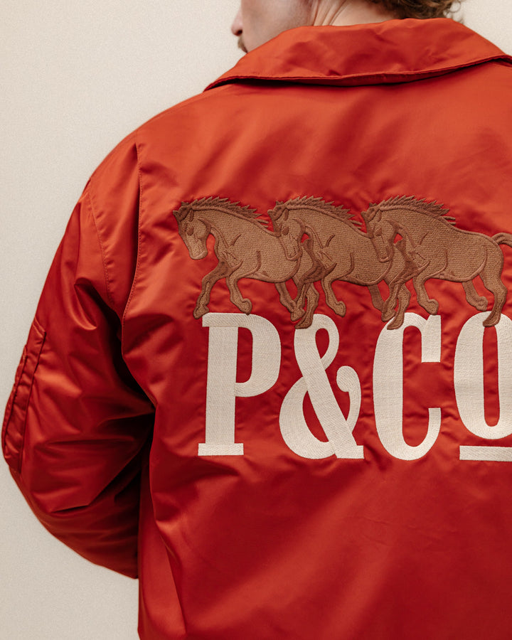 Bronco Bomber Jacket - Red