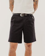 Union Pleated Shorts - Black