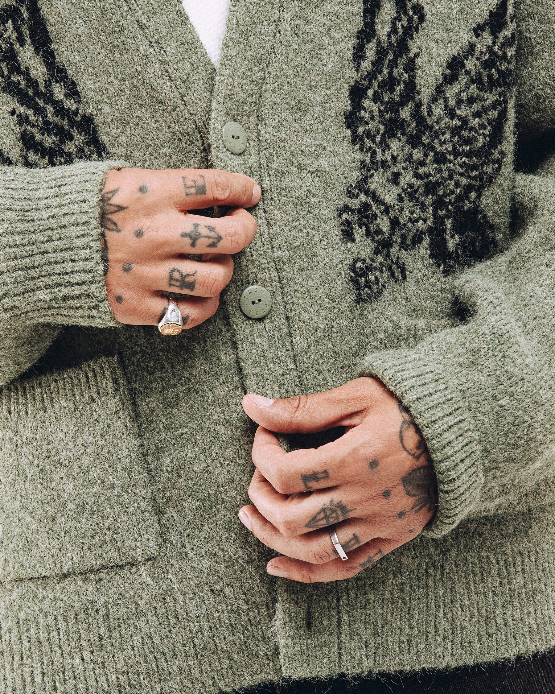 Nelson Brushed Cardigan - Sage