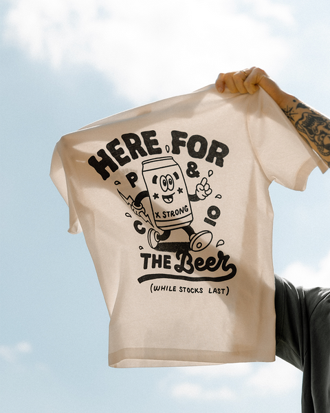 Here For The Beer T-shirt - Off White | Men's T-Shirts – P&Co USA