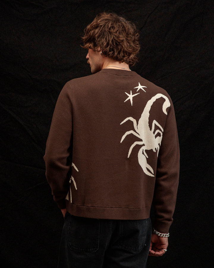 Sinners Knit Jumper - Brown