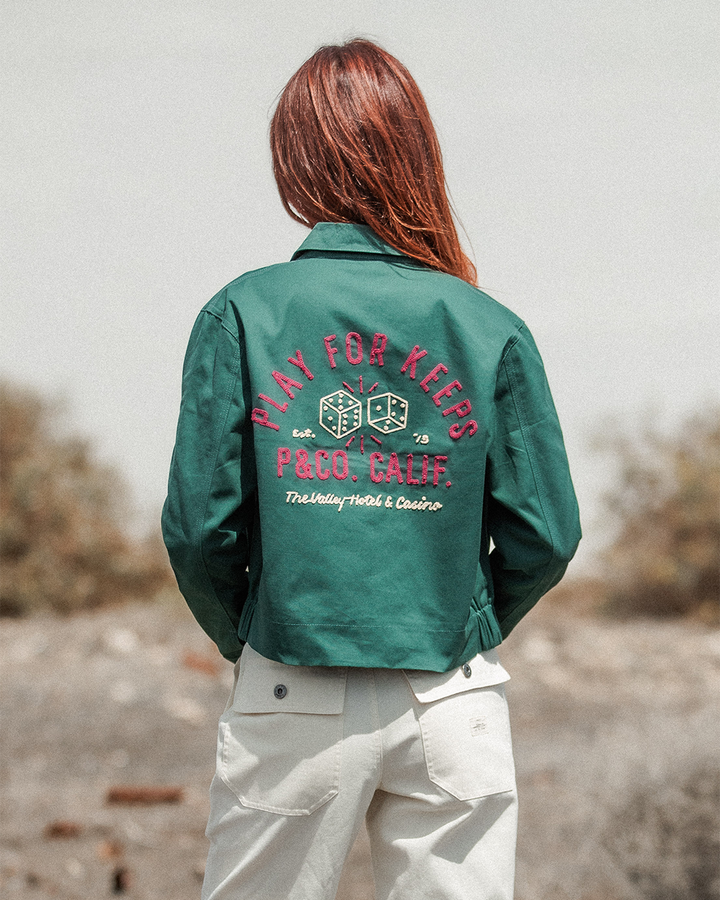 Play For Keeps Diner Jacket - Green