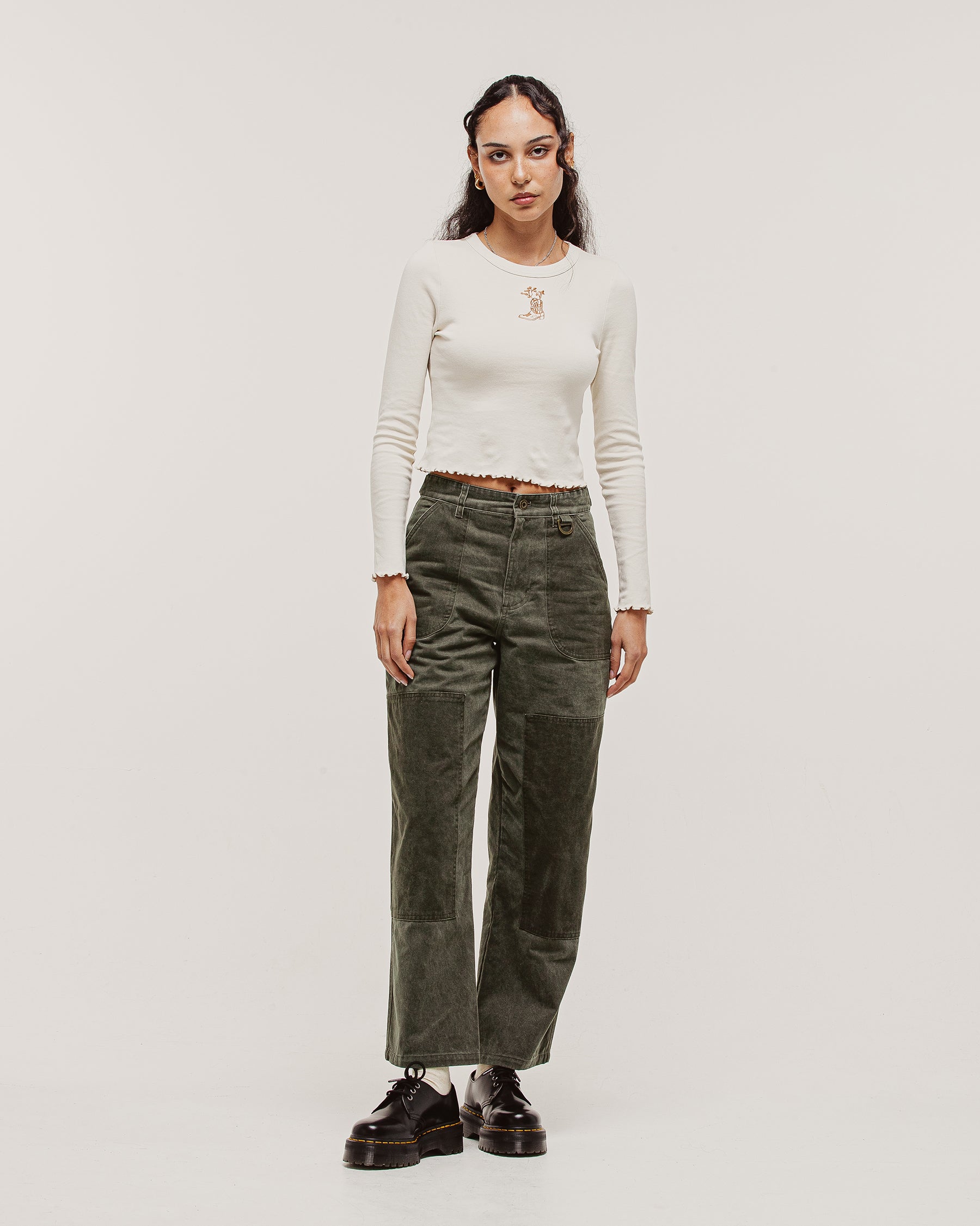 Surplus High Waisted Pants - Khaki