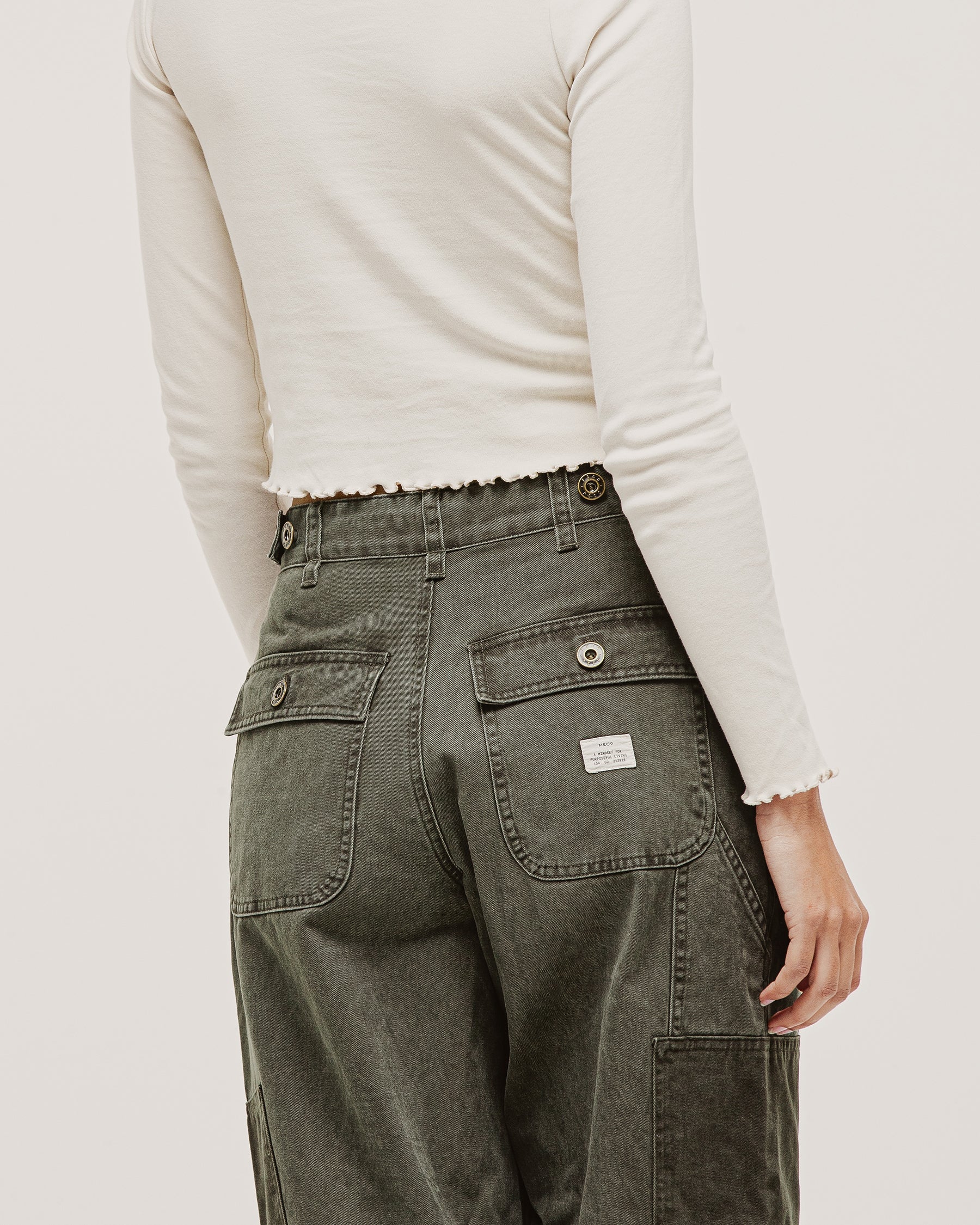 Surplus High Waisted Pants - Khaki