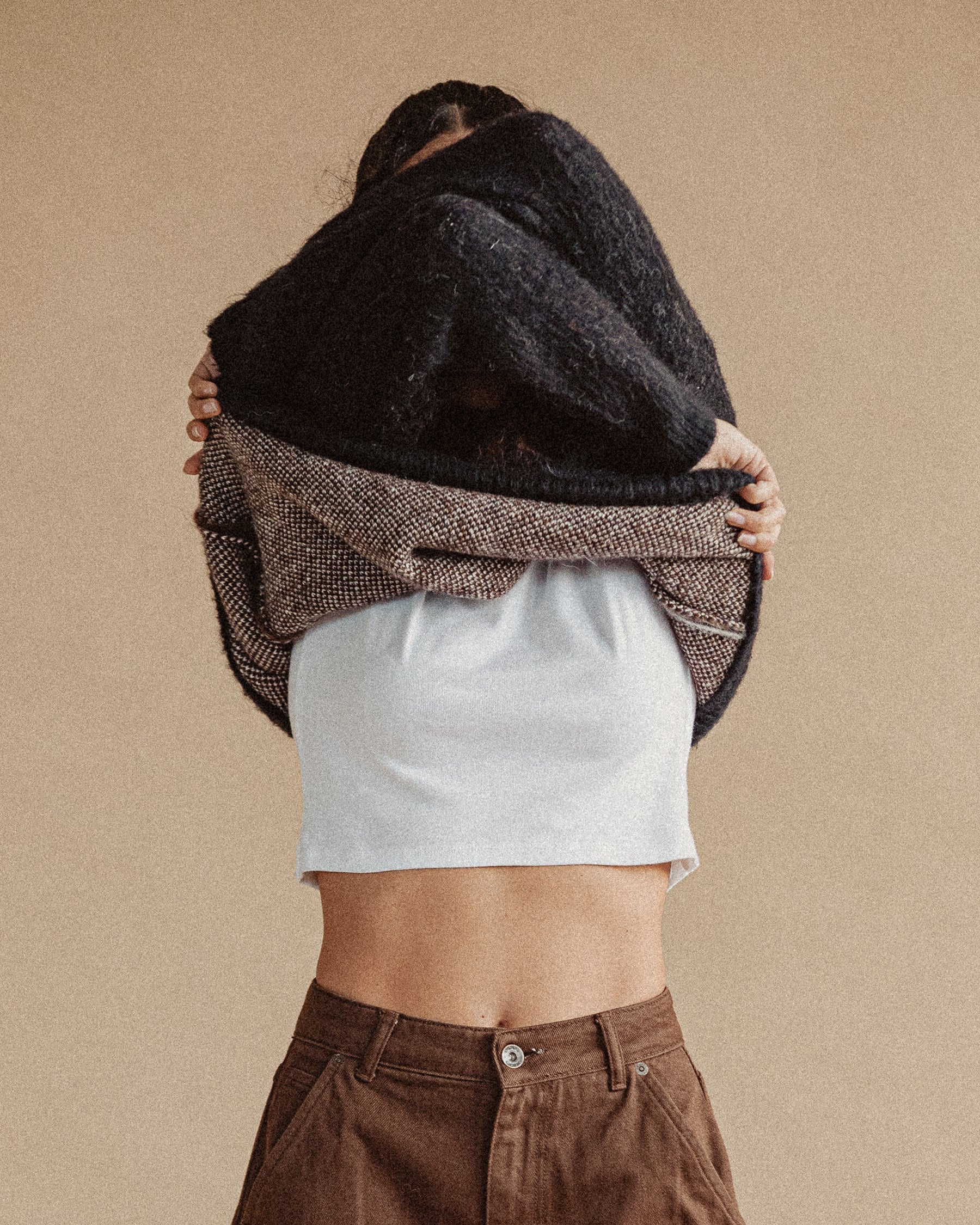 Western Knitted Jumper - Washed Black