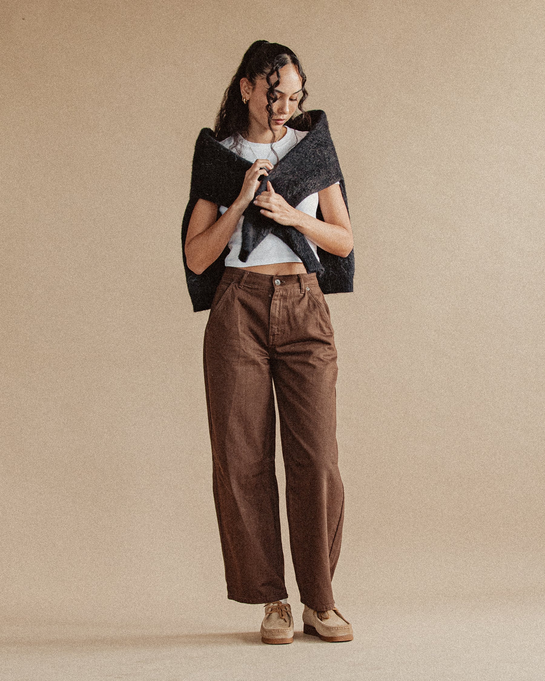 Western Knitted Jumper - Washed Black