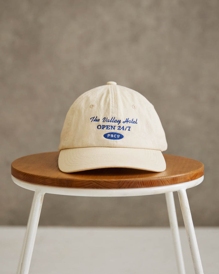 Valley Hotel 6 Panel Cap - Ecru