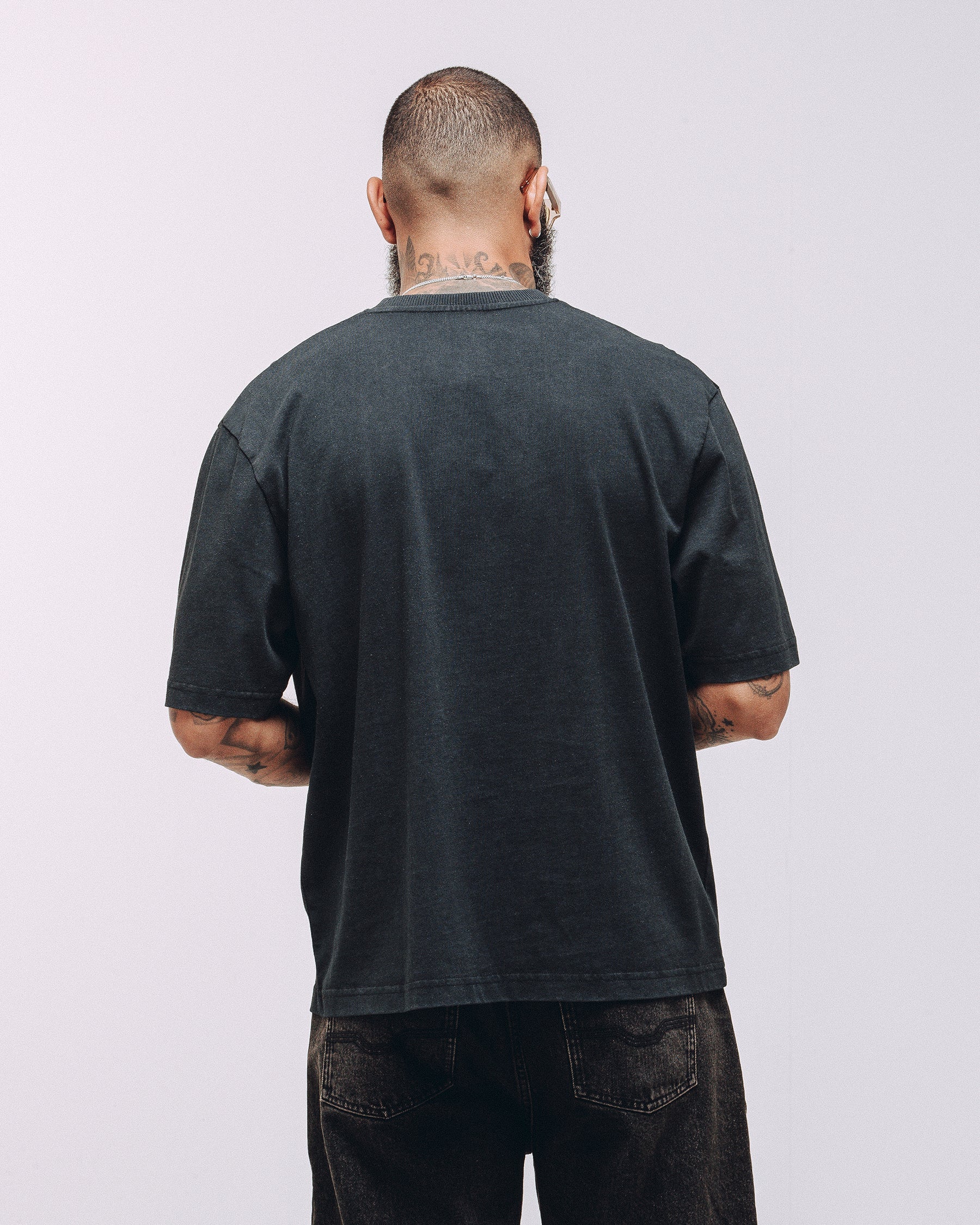 Grit & Glory Boxy T-Shirt - Washed Black