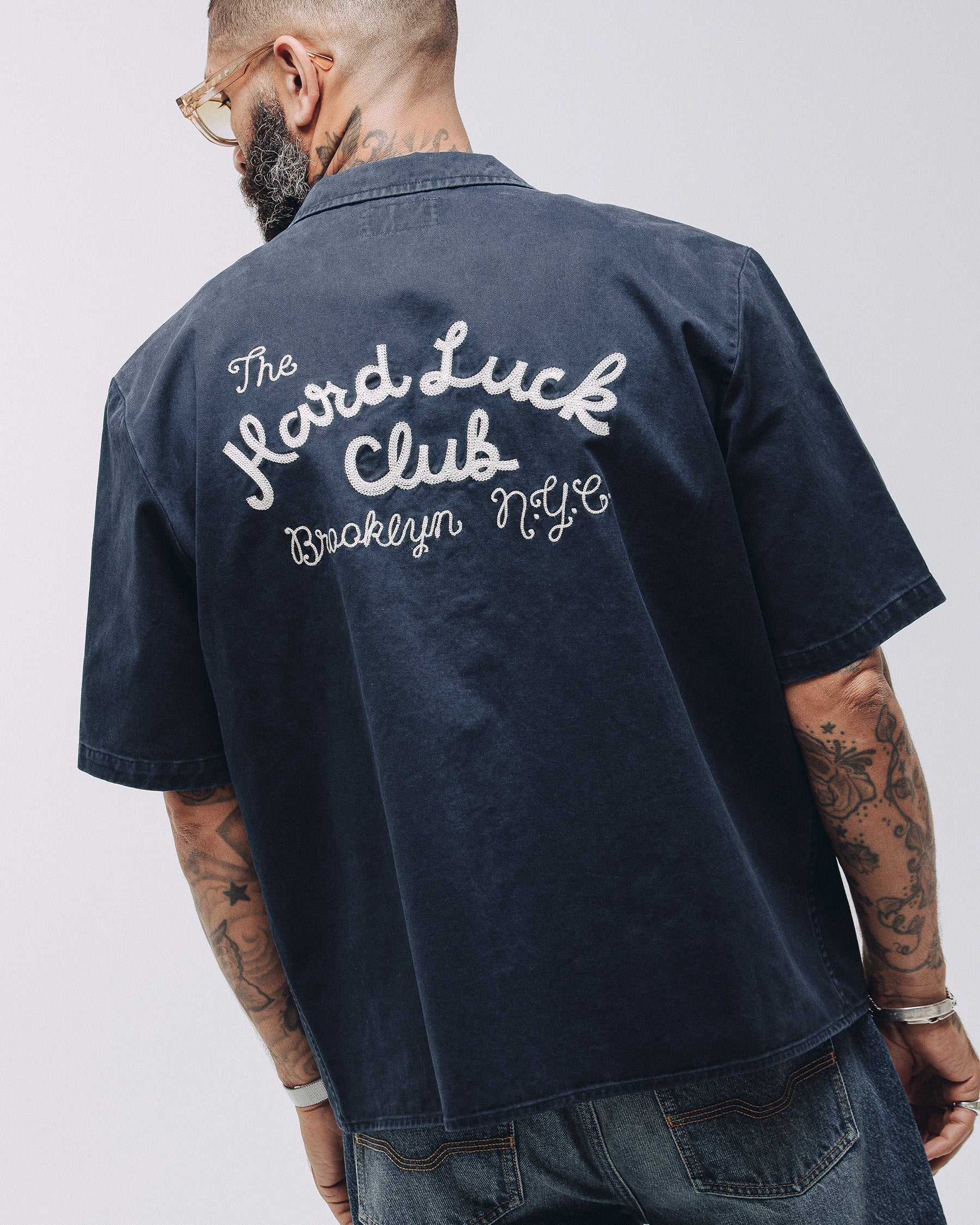 Hard Luck Club Service Shirt - Navy