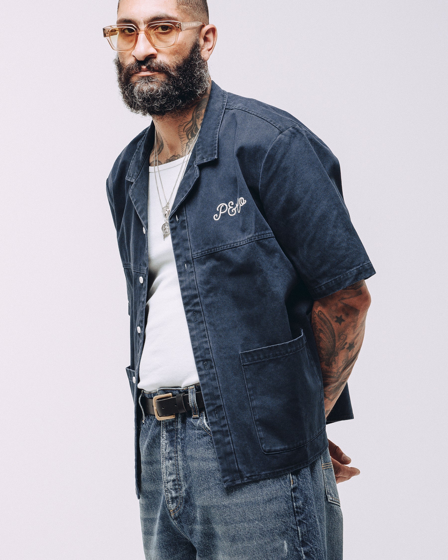 Hard Luck Club Service Shirt - Navy