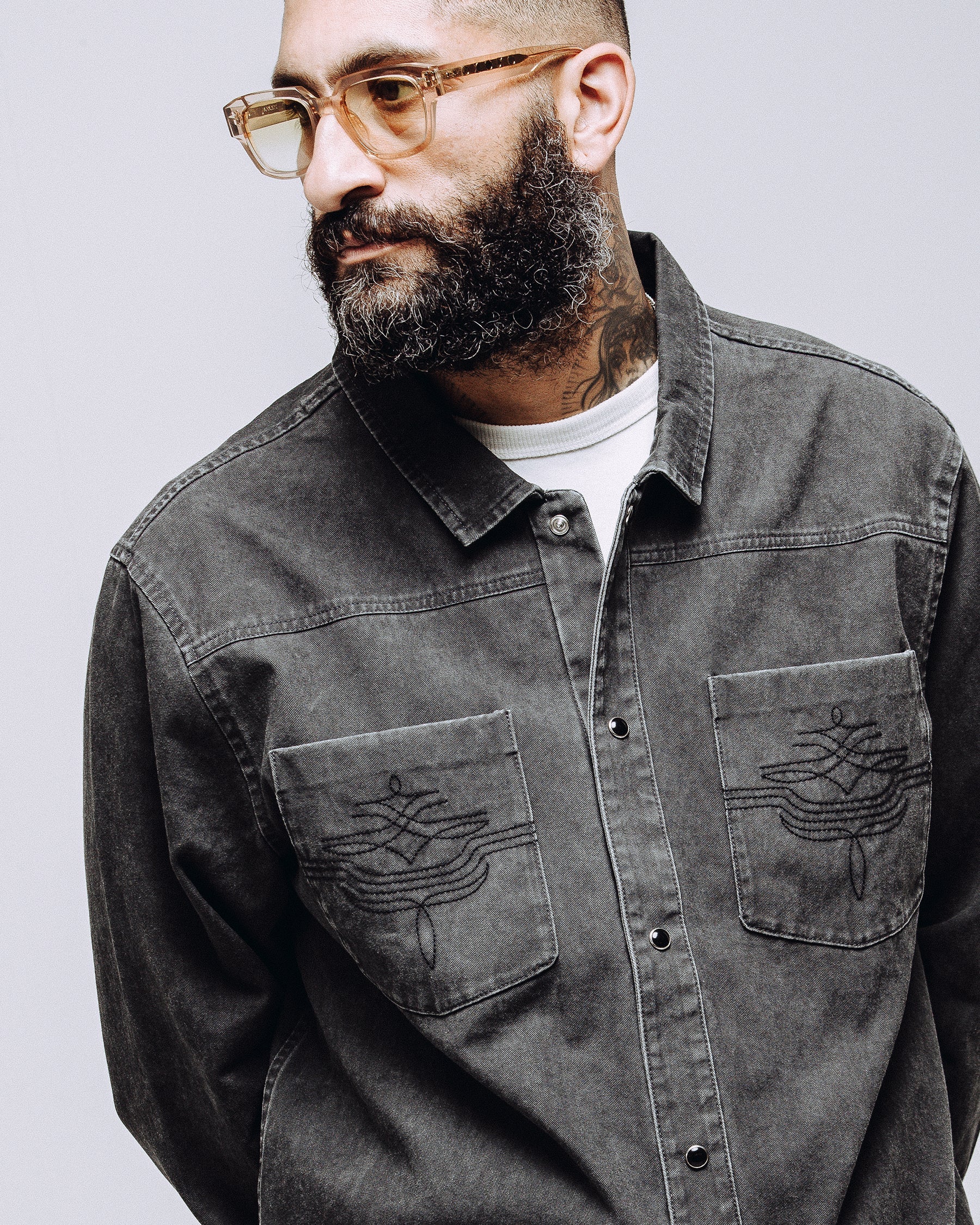 Drifter Overshirt - Washed Black