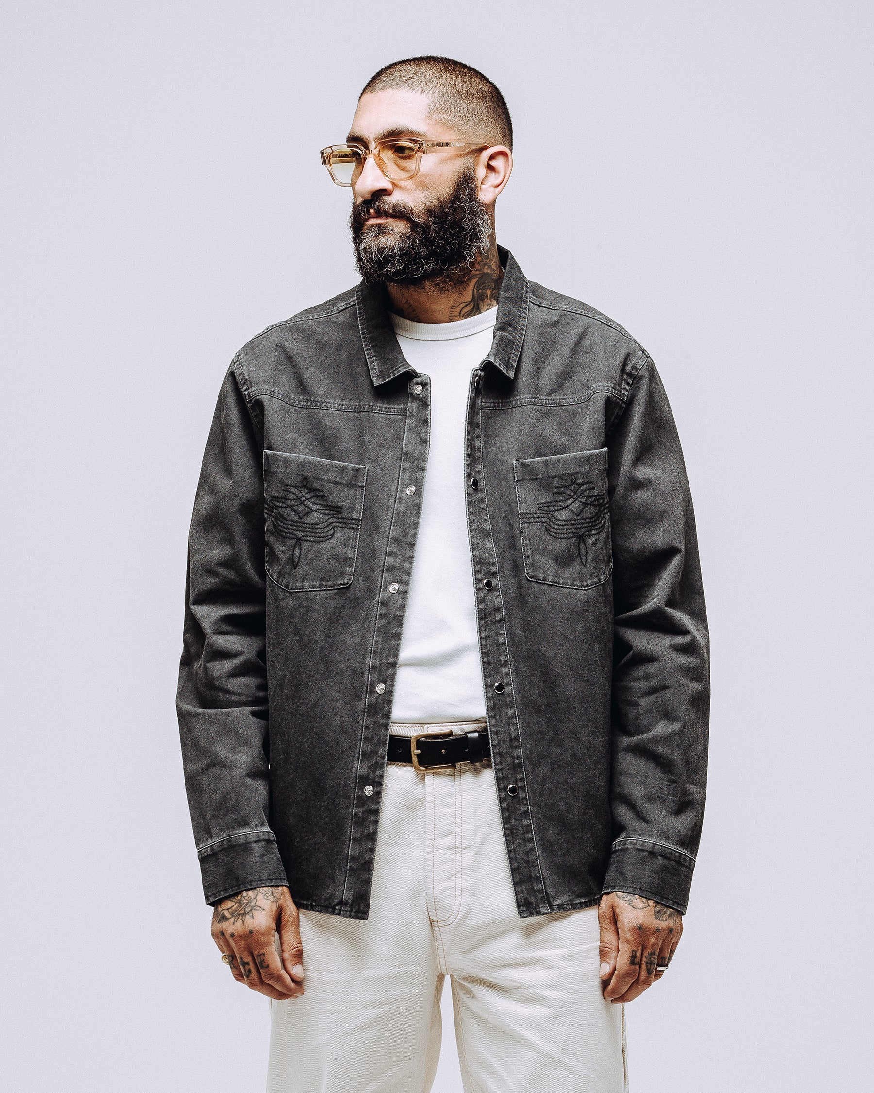 Drifter Overshirt - Washed Black