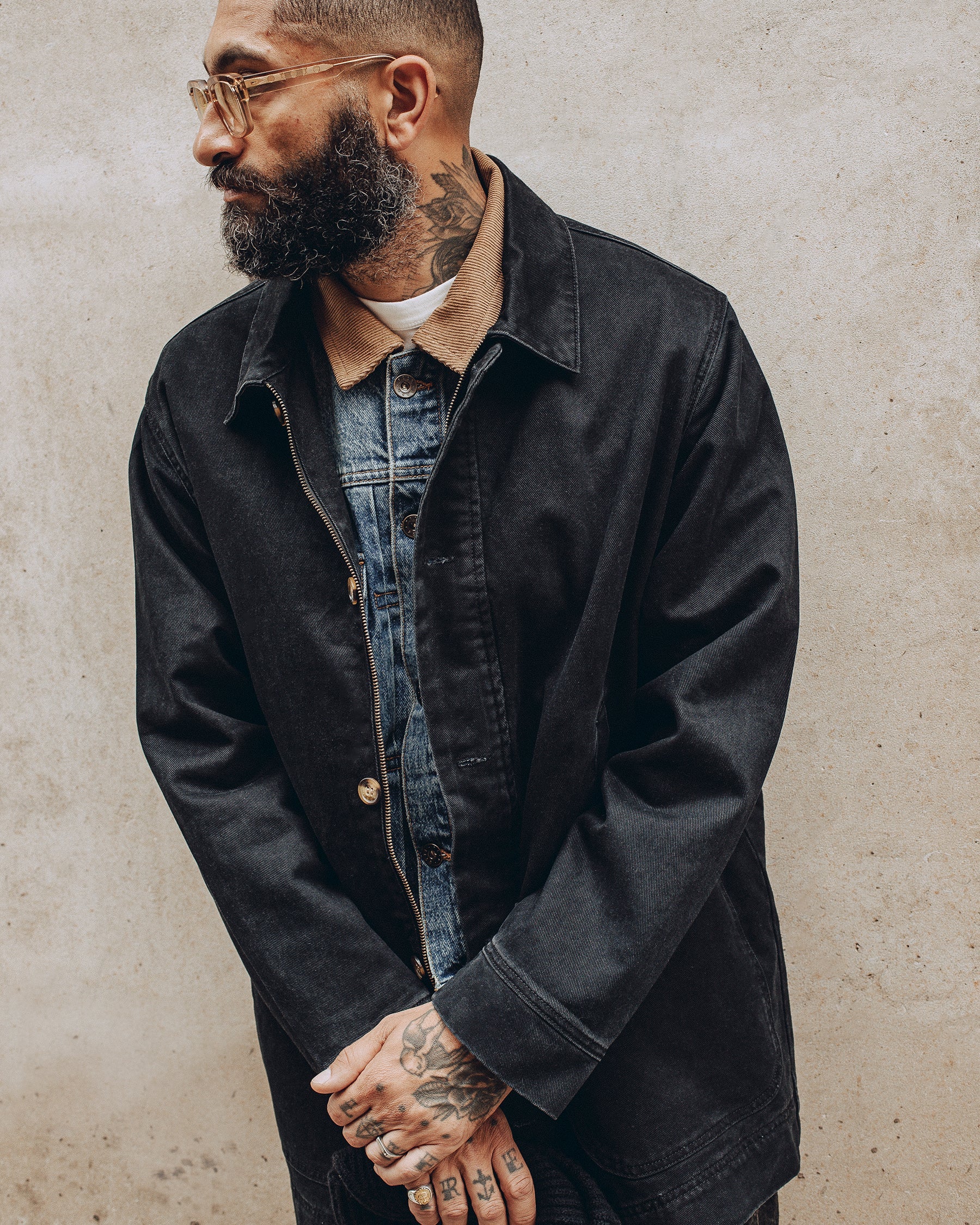 Porter Overcoat - Washed Black