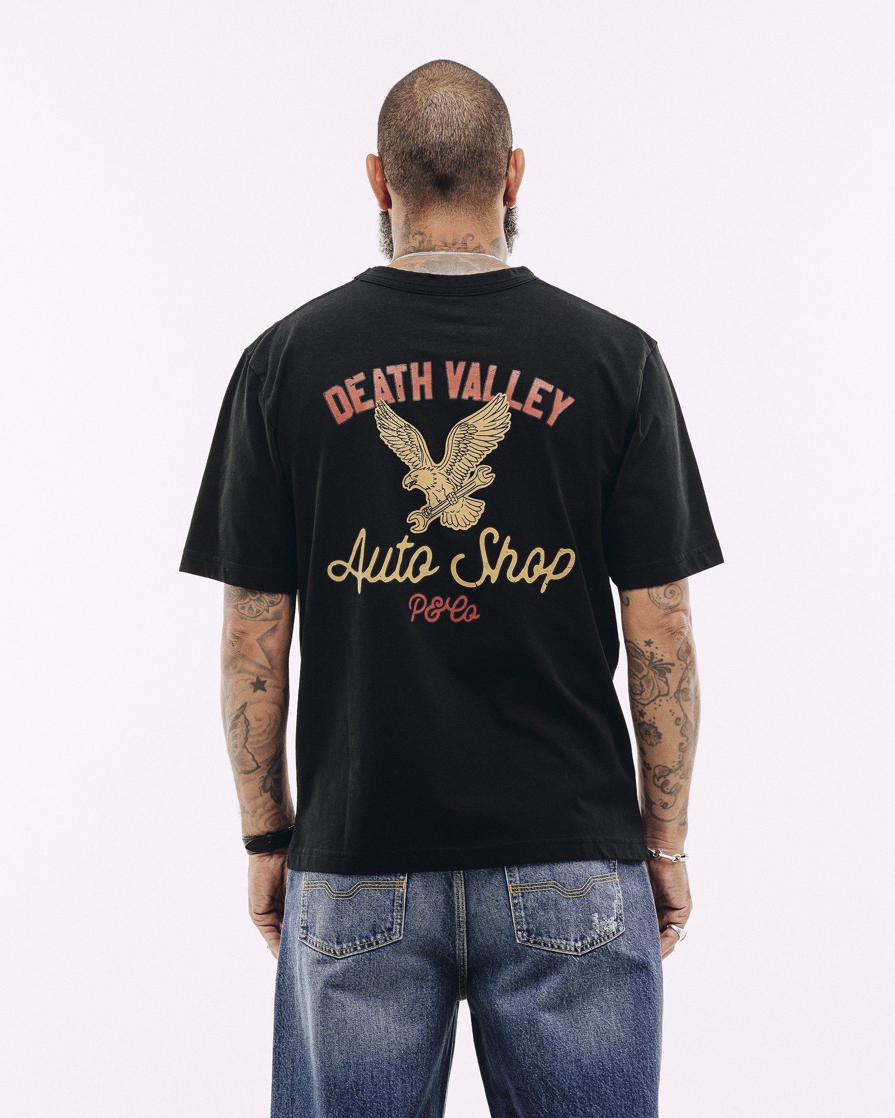 Death Valley Auto Shop T-Shirt - Washed Black
