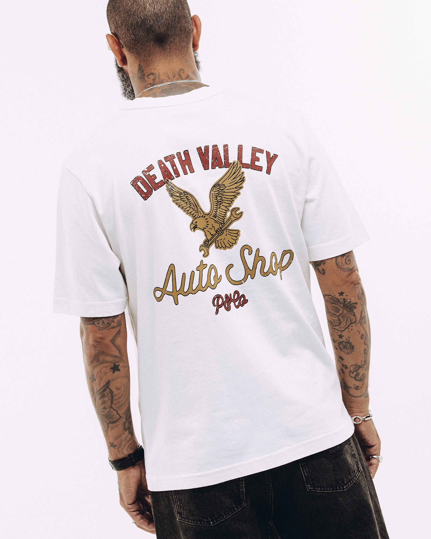 Death Valley Auto Shop T-Shirt - Off White