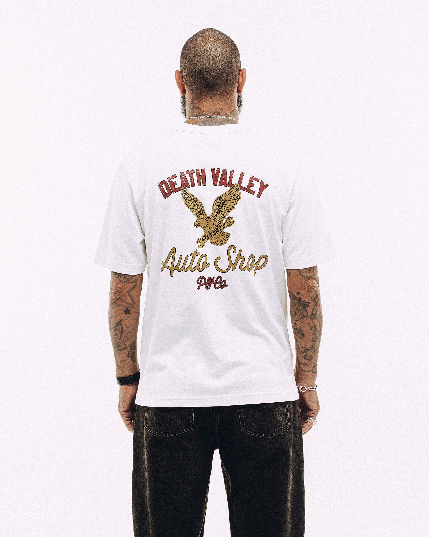 Death Valley Auto Shop T-Shirt - Off White