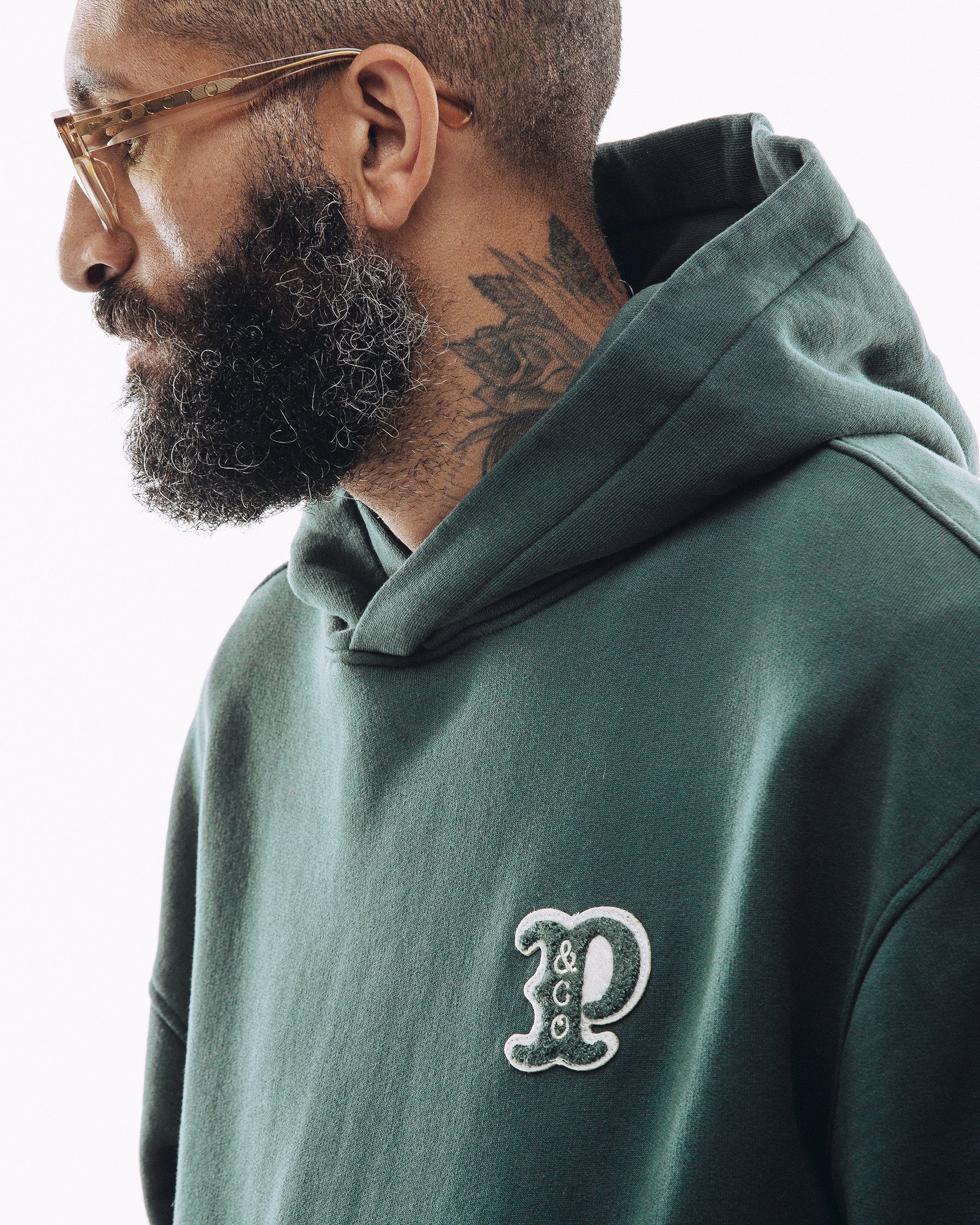 Varsity Heavyweight Hoodie - Woodland Green