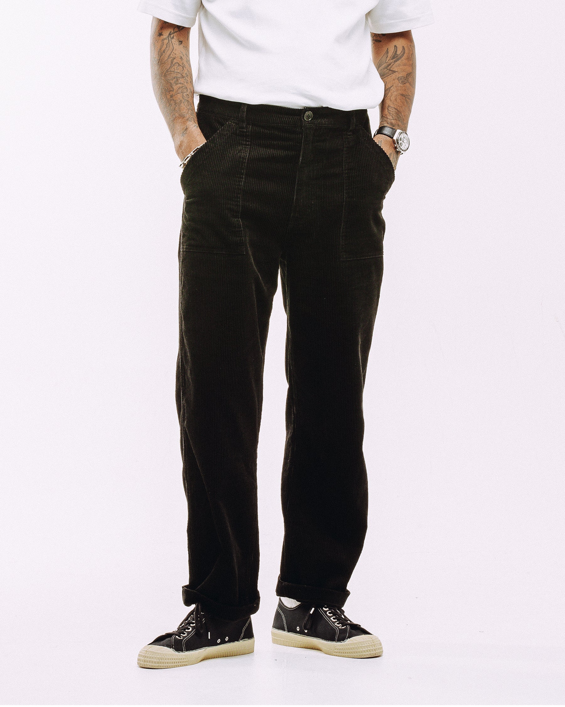 Cord Service Fatigue Pants - Black