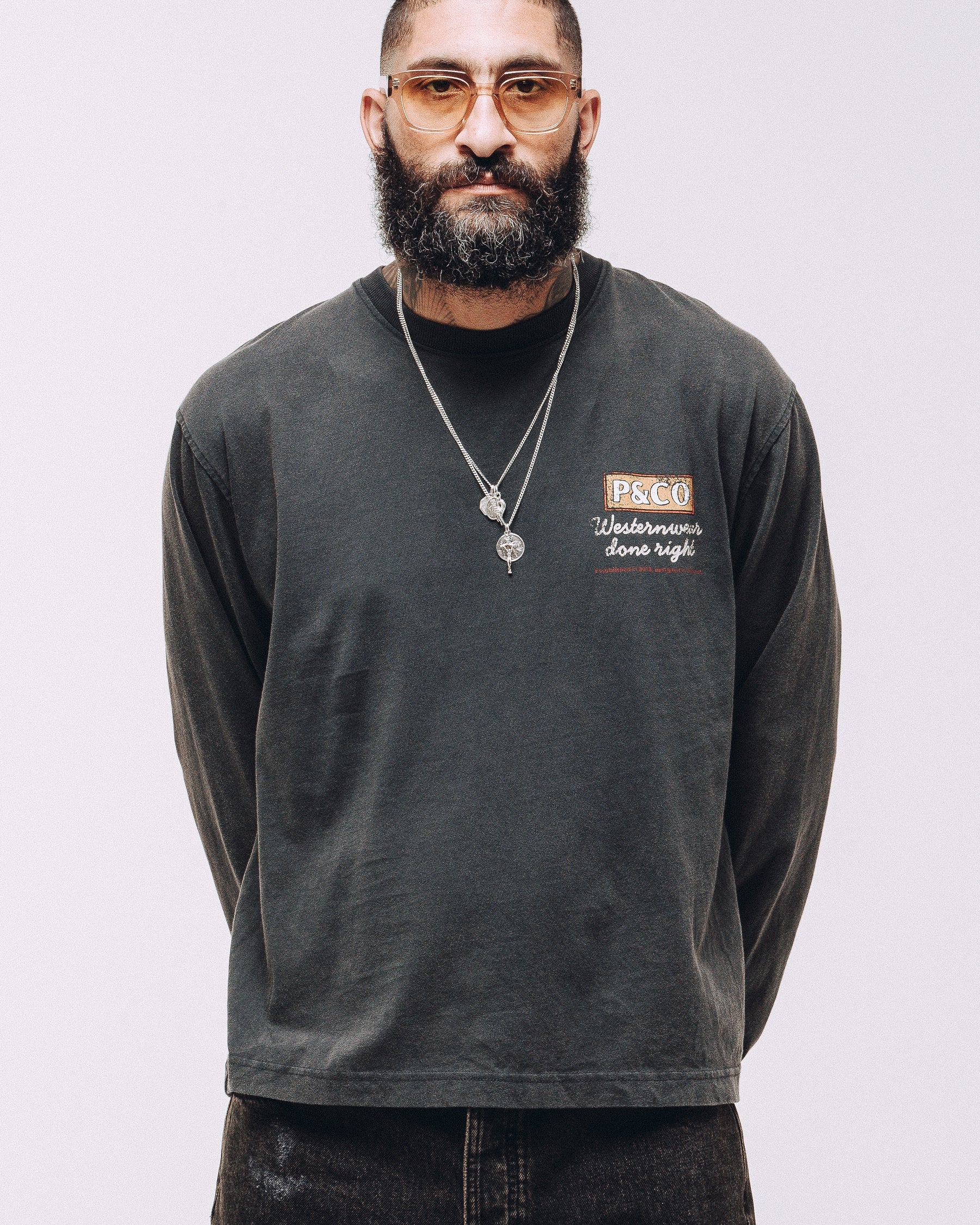 Western Wear Unisex Longsleeve T-Shirt - Acid Wash