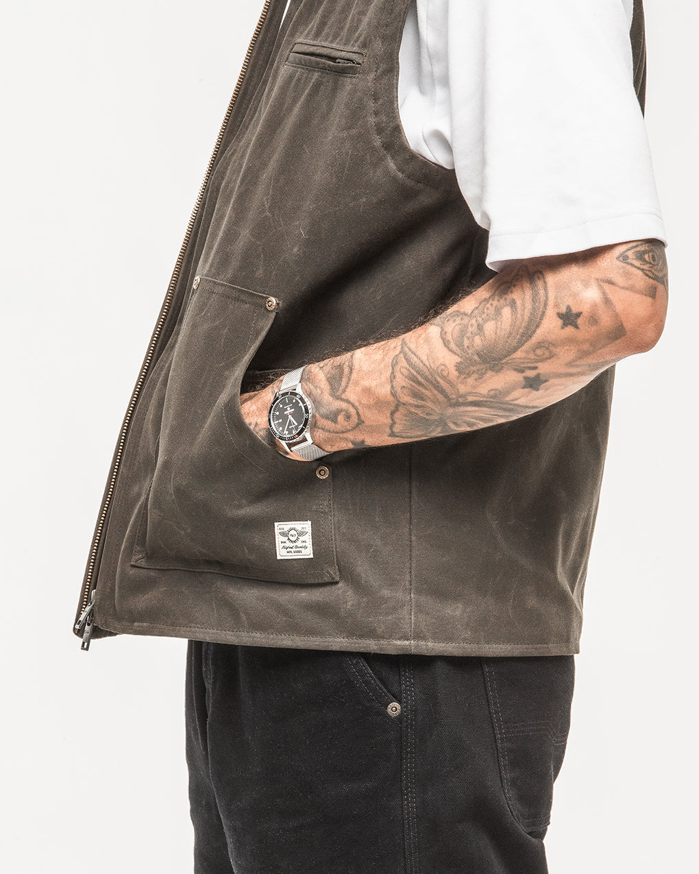 Canyon Waxed Vest - Olive
