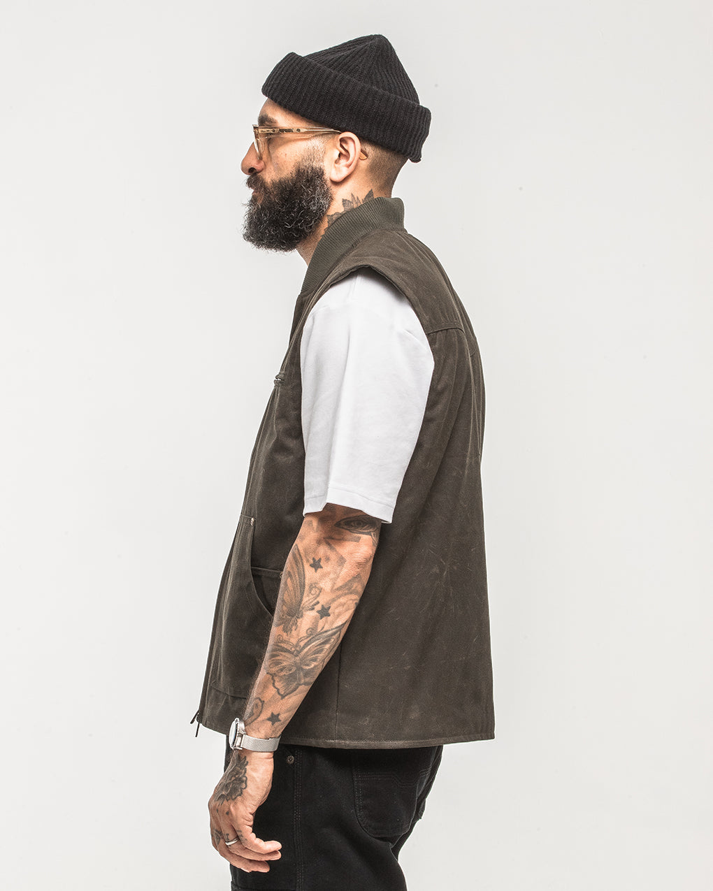 Canyon Waxed Vest - Olive