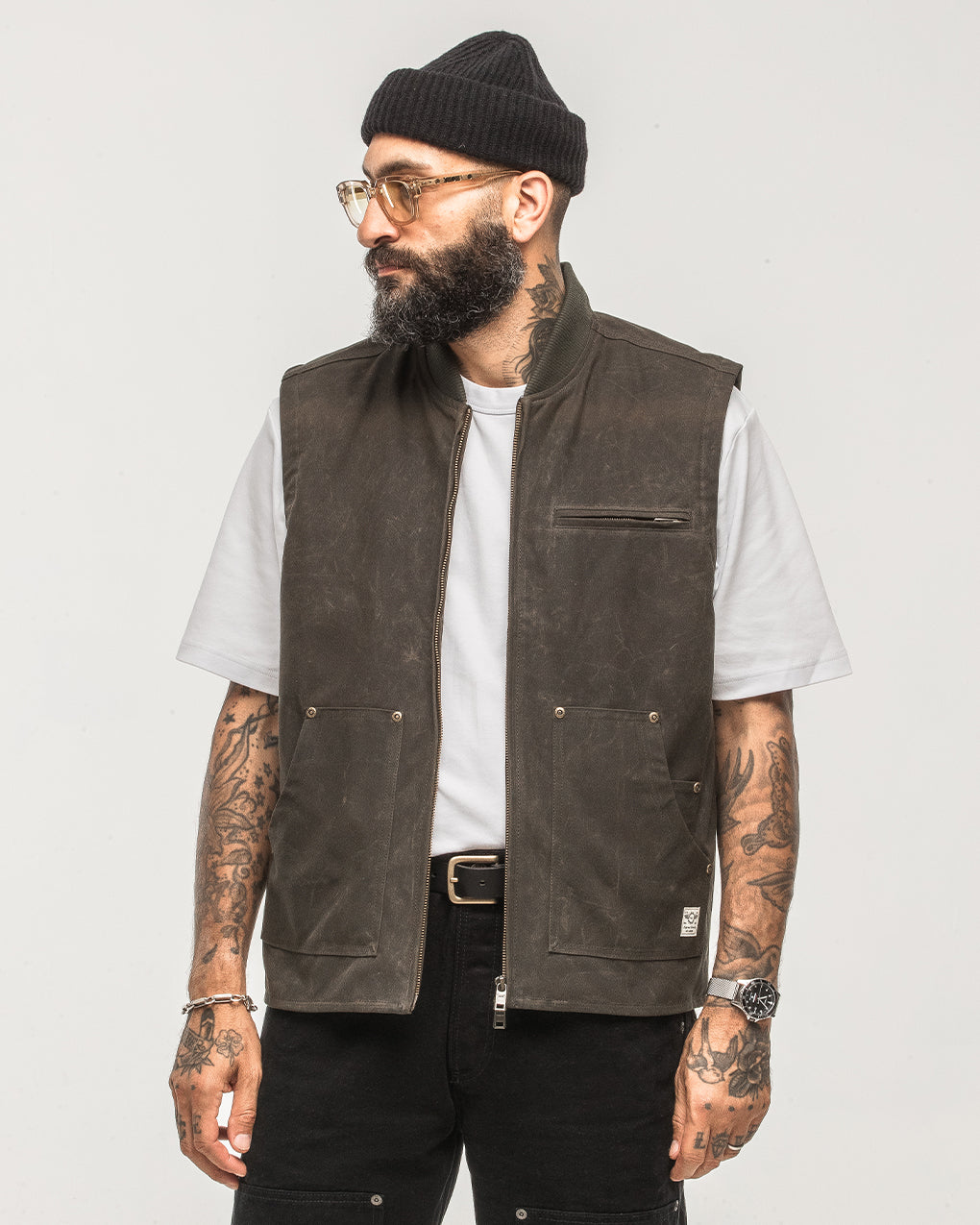 Canyon Waxed Vest - Olive