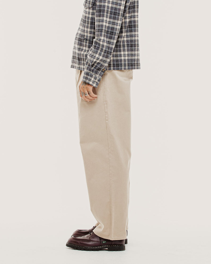 Union Pleated Pant - Stone