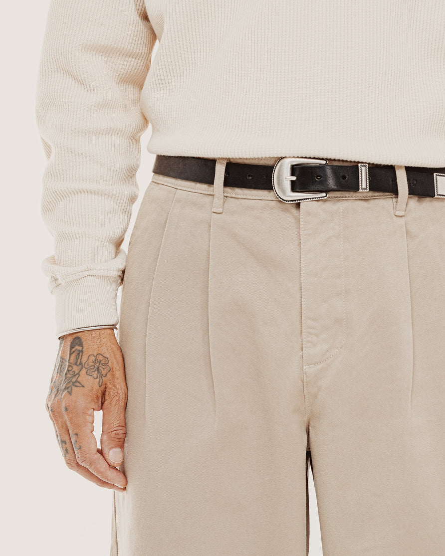 Union Pleated Pant - Stone