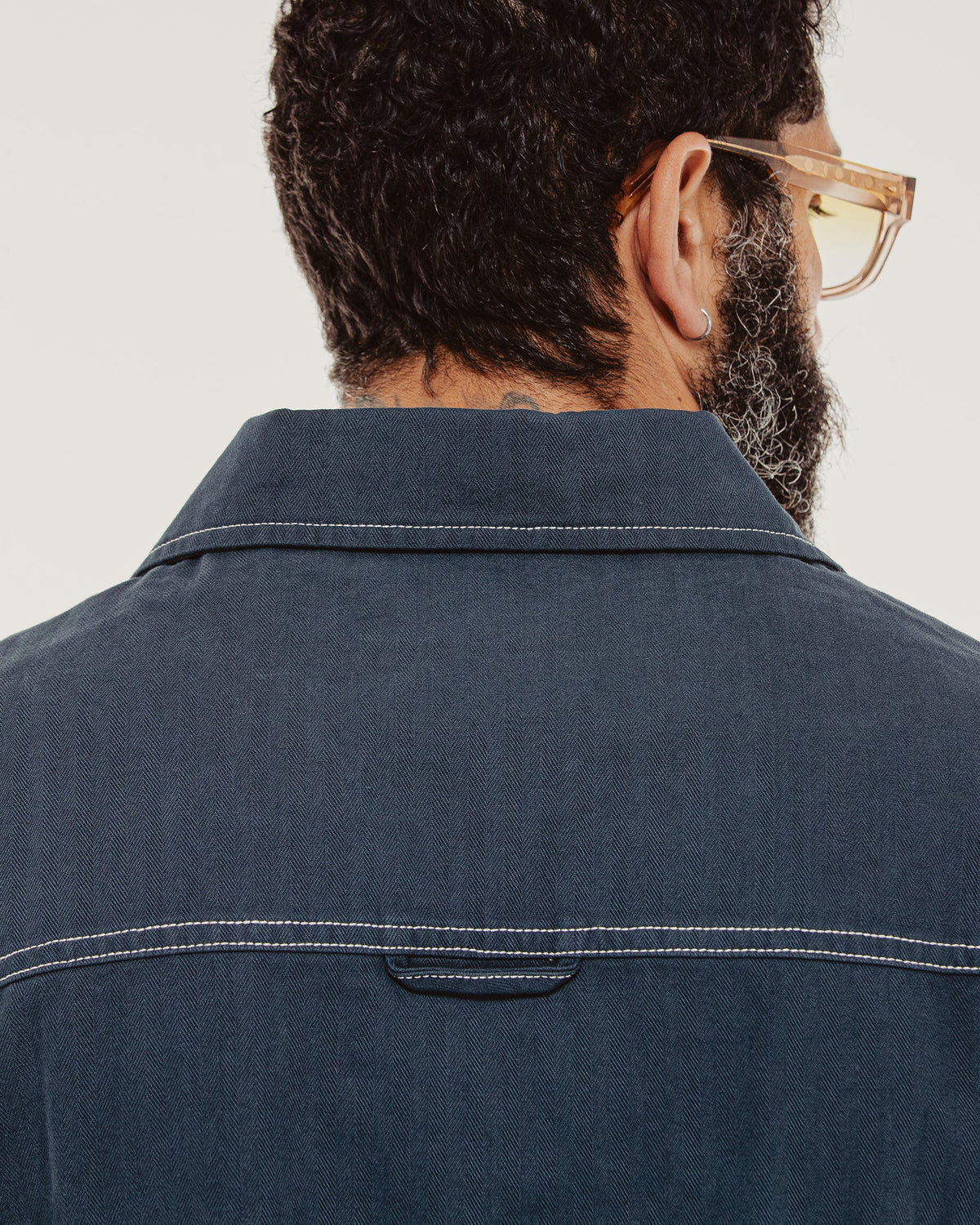 Venture Herringbone Smock - Navy