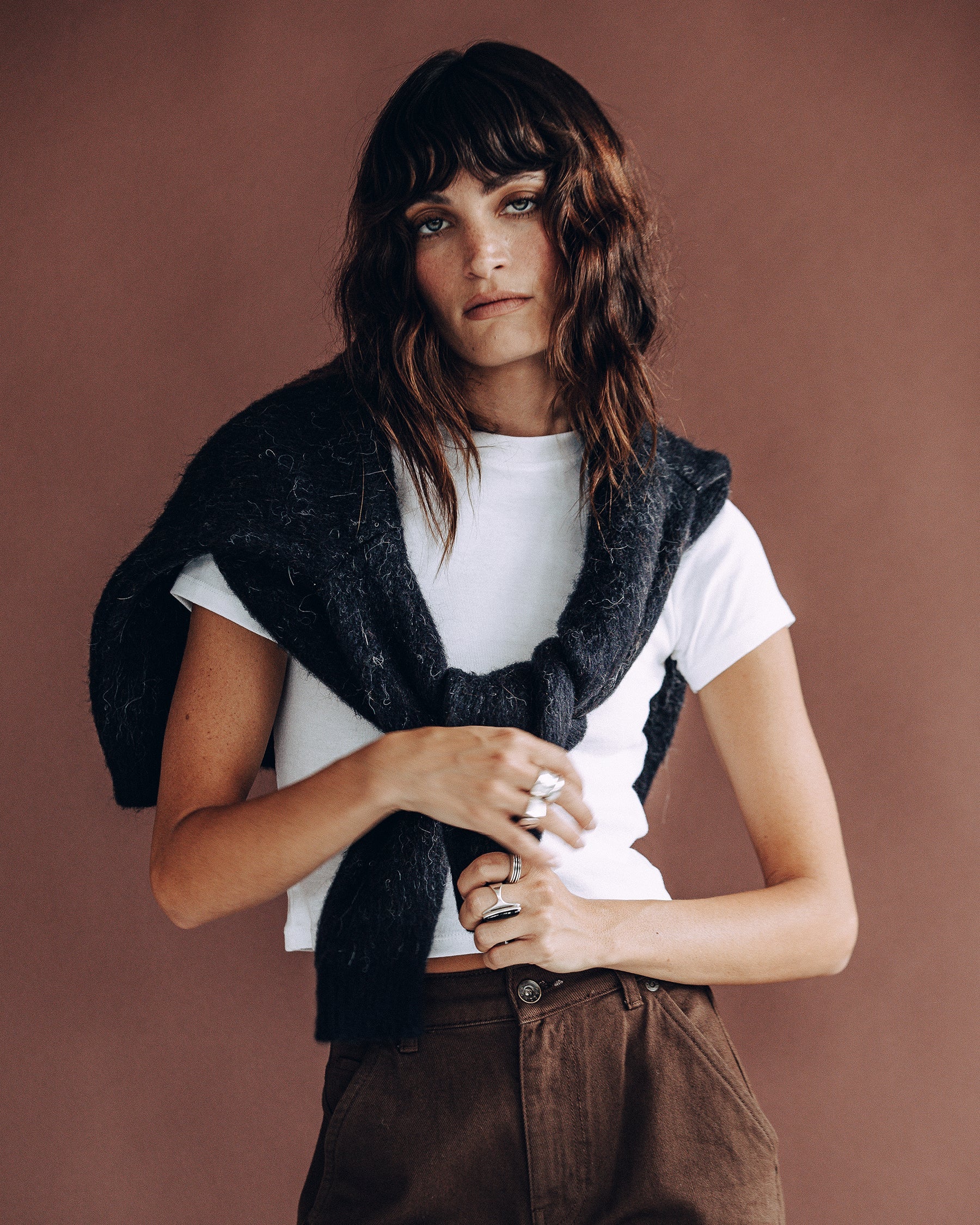 Western Knitted Jumper - Washed Black