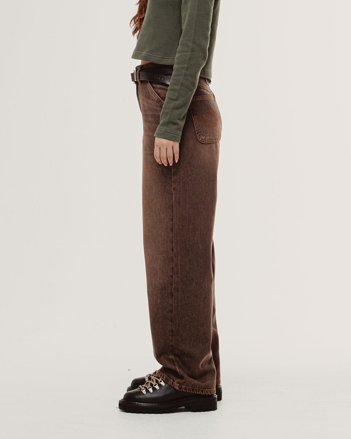 Nomad Weathered Denim Pant - Washed Brown