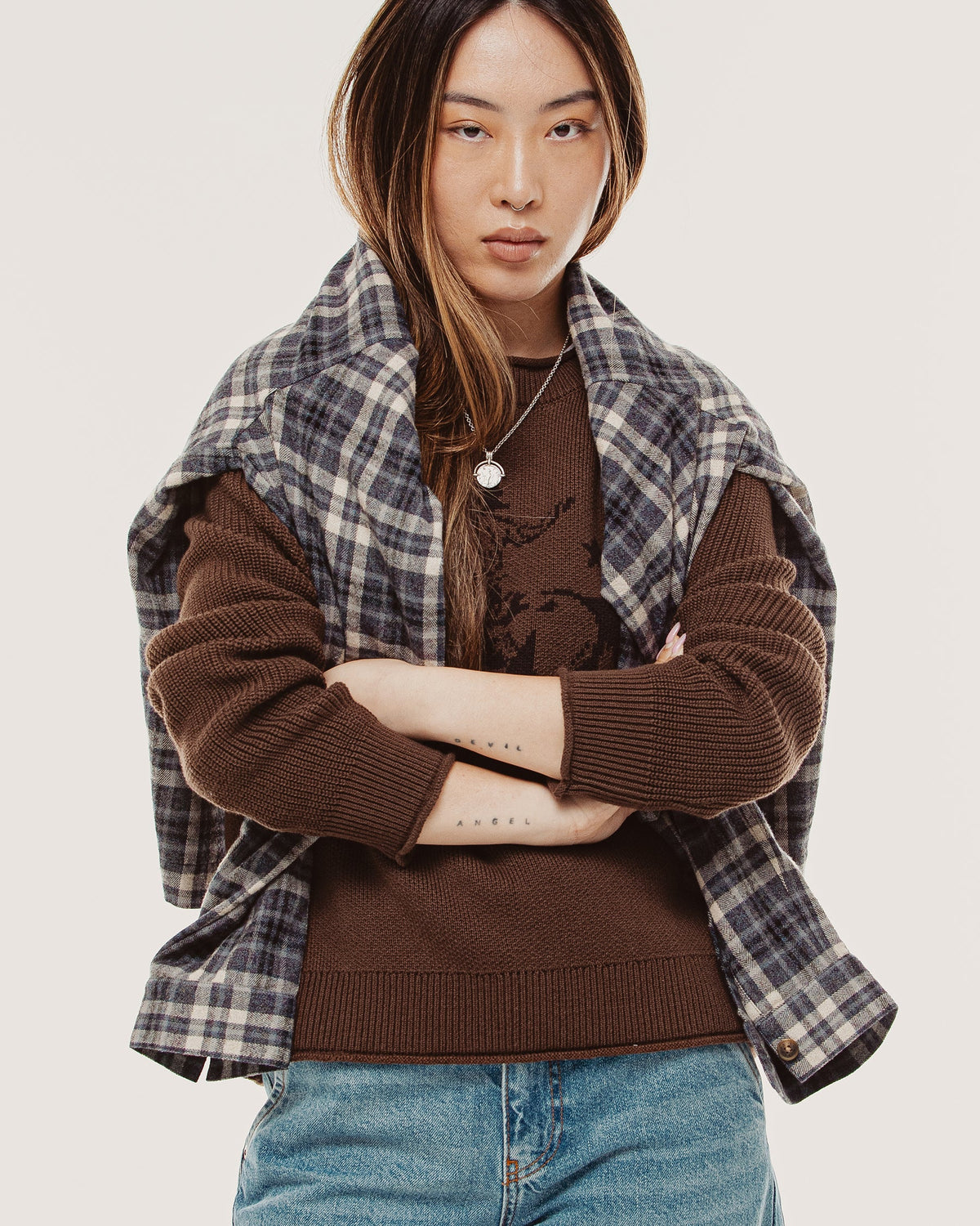 Bronco Knitted Rollneck Sweater - Brown
