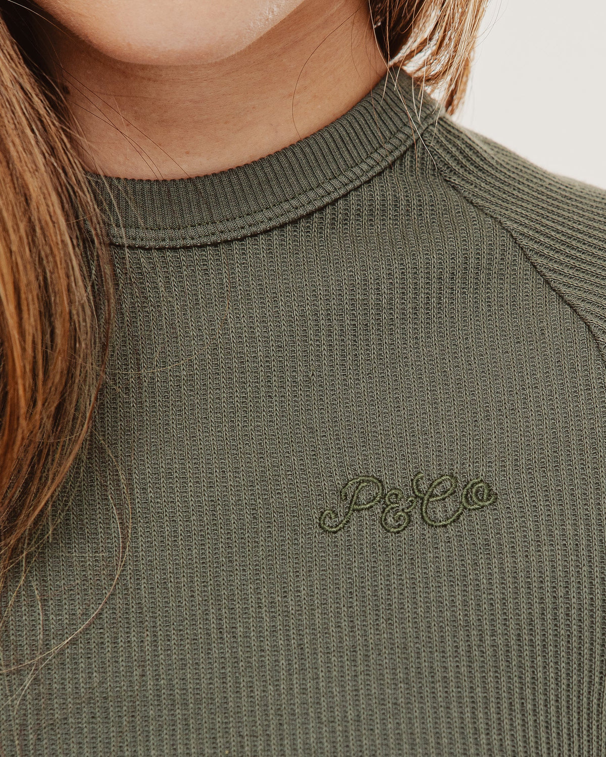 P&Co Ribbed Longsleeve Baby T-Shirt - Racing Green