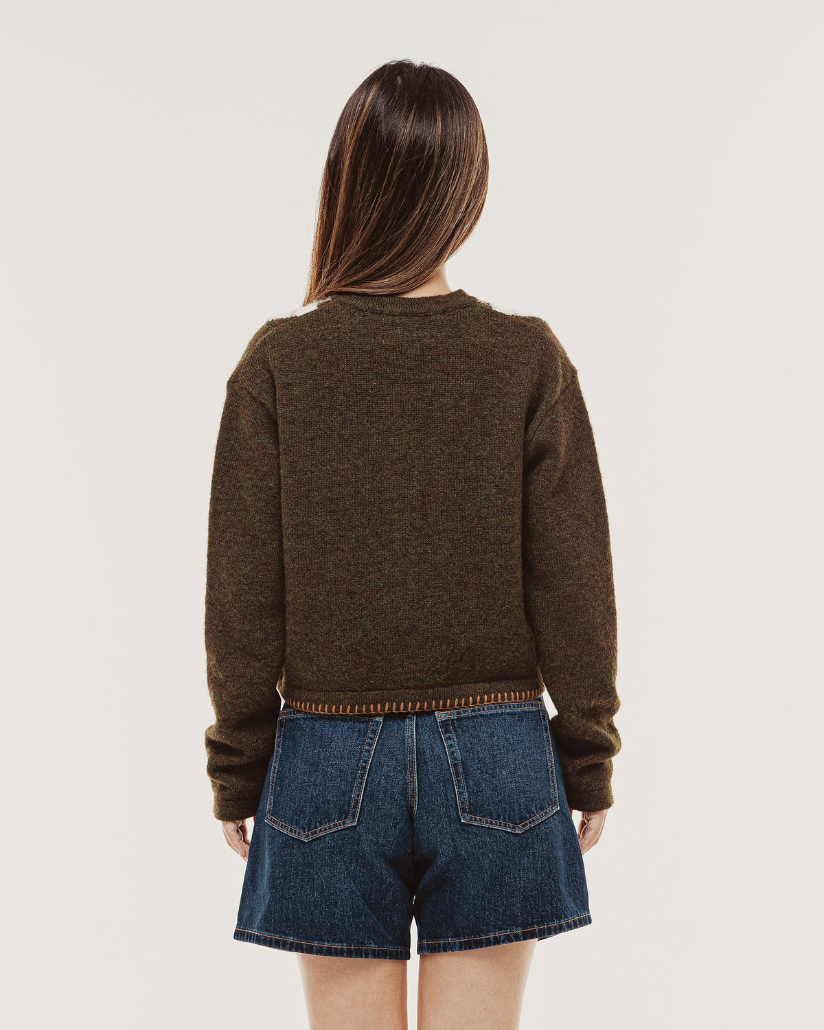 Mia Argyle Cardigan - Olive