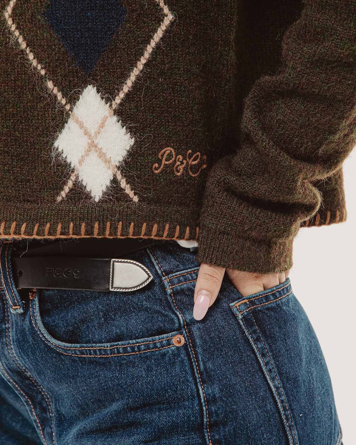 Mia Argyle Cardigan - Olive