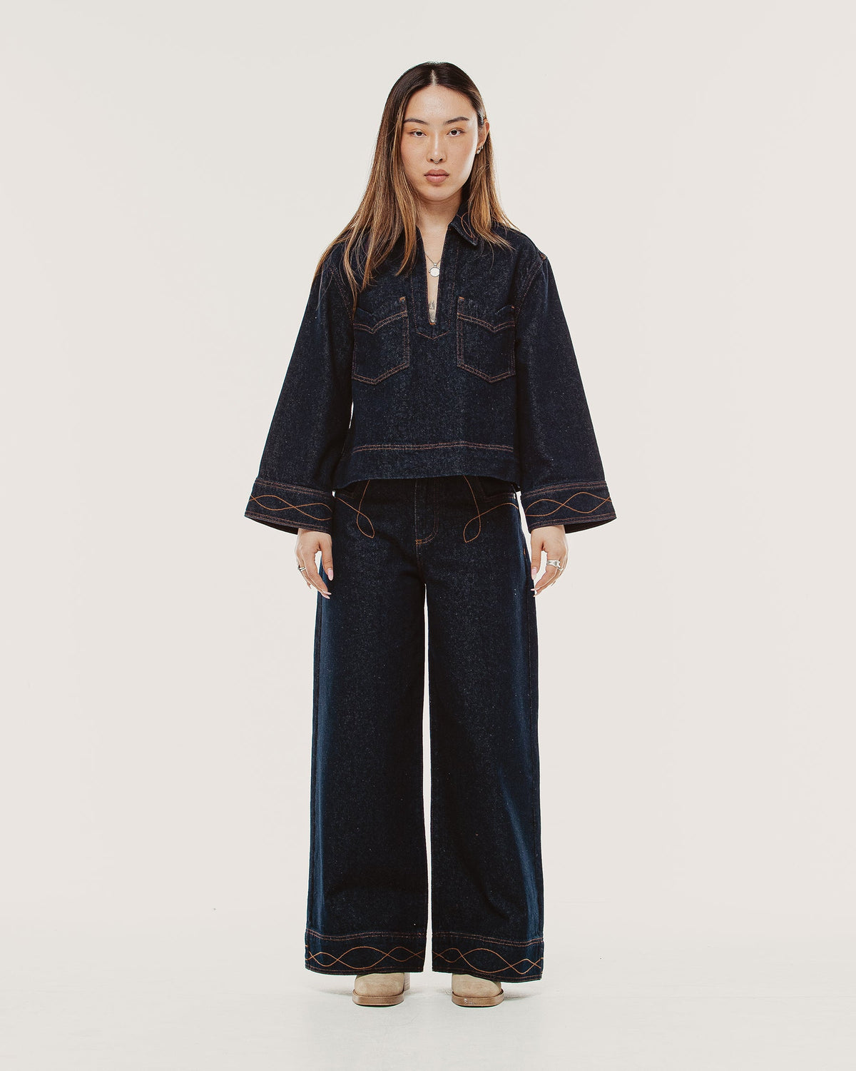Lori Denim Smock - Raw Indigo